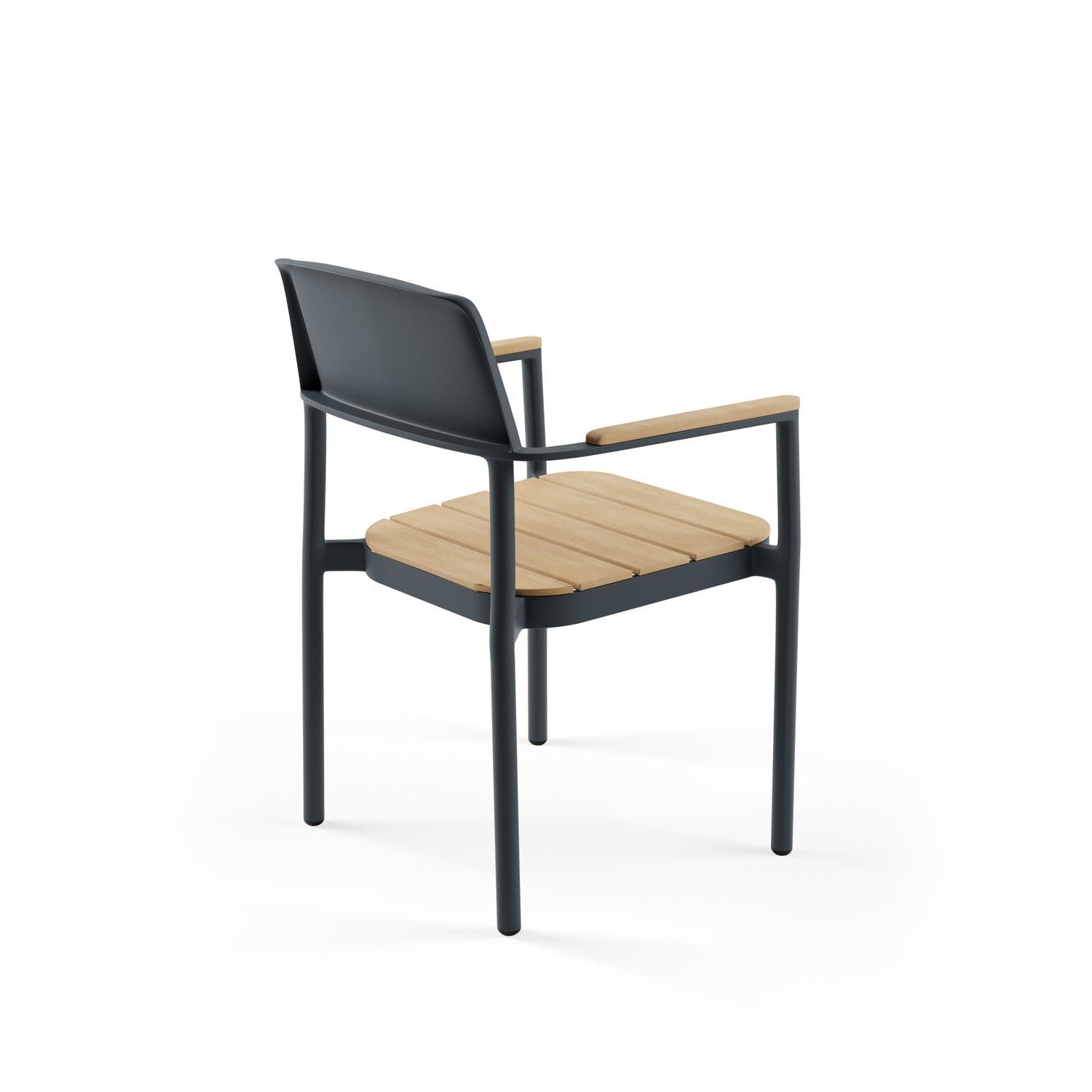 Alora Teak Alüminyum İroko Sandalye Antrasit