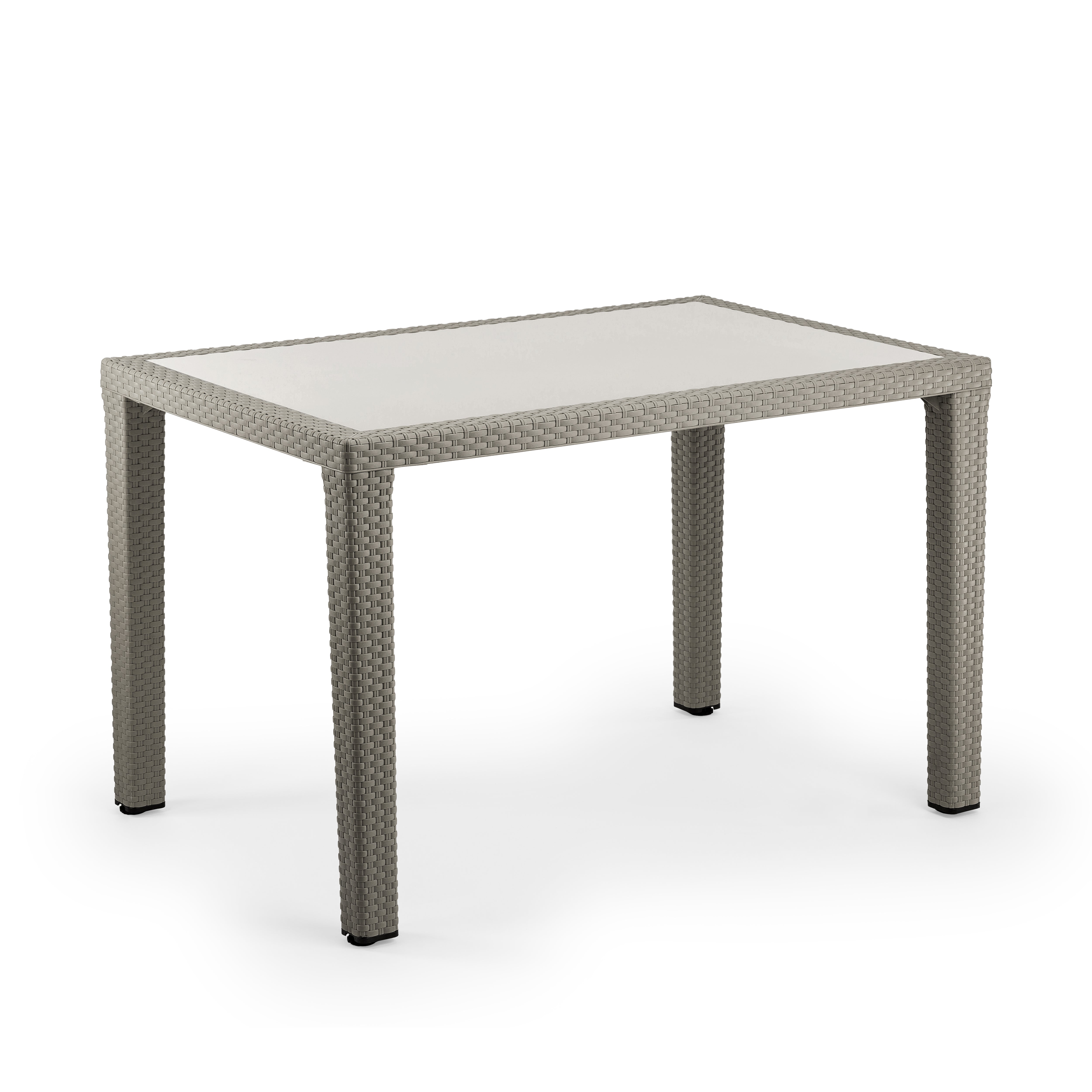 Antares Rattan Görünümlü Dikdörtgen Polipropilen Masa Vizon