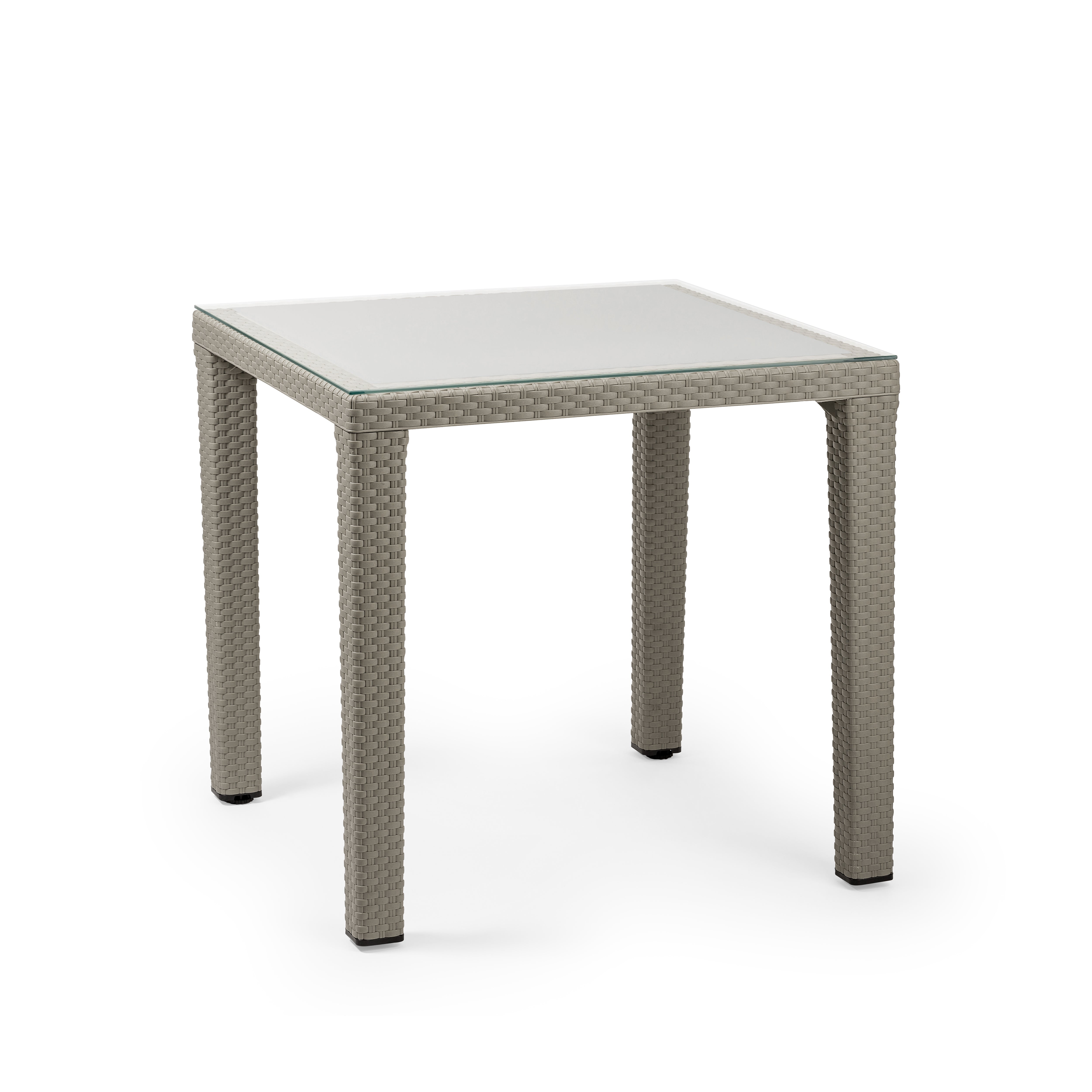 Antares Rattan Görünümlü Kare Polipropilen Masa Vizon