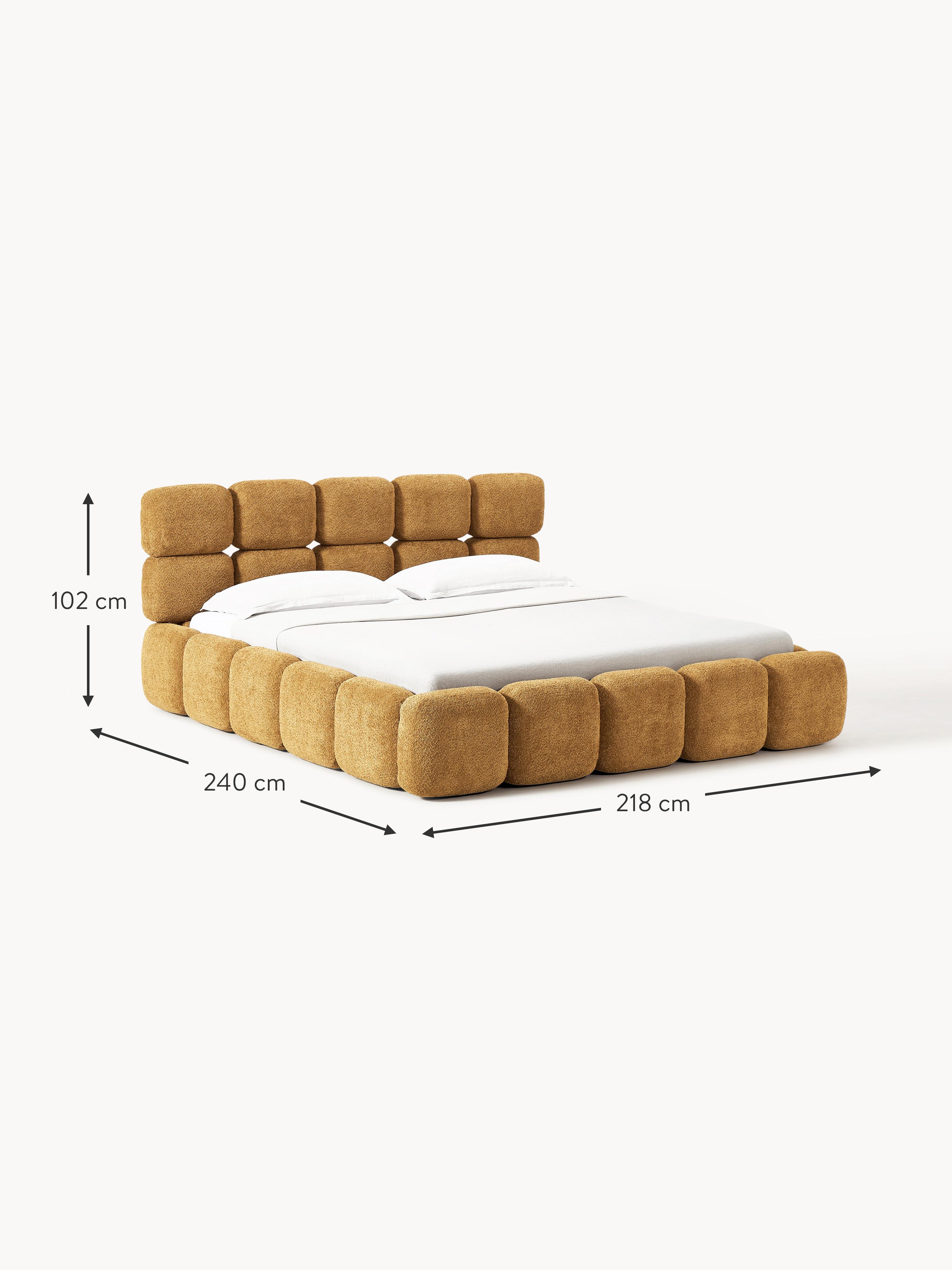 Bom Plus Çift Kişilik Karyola Hardal Teddy