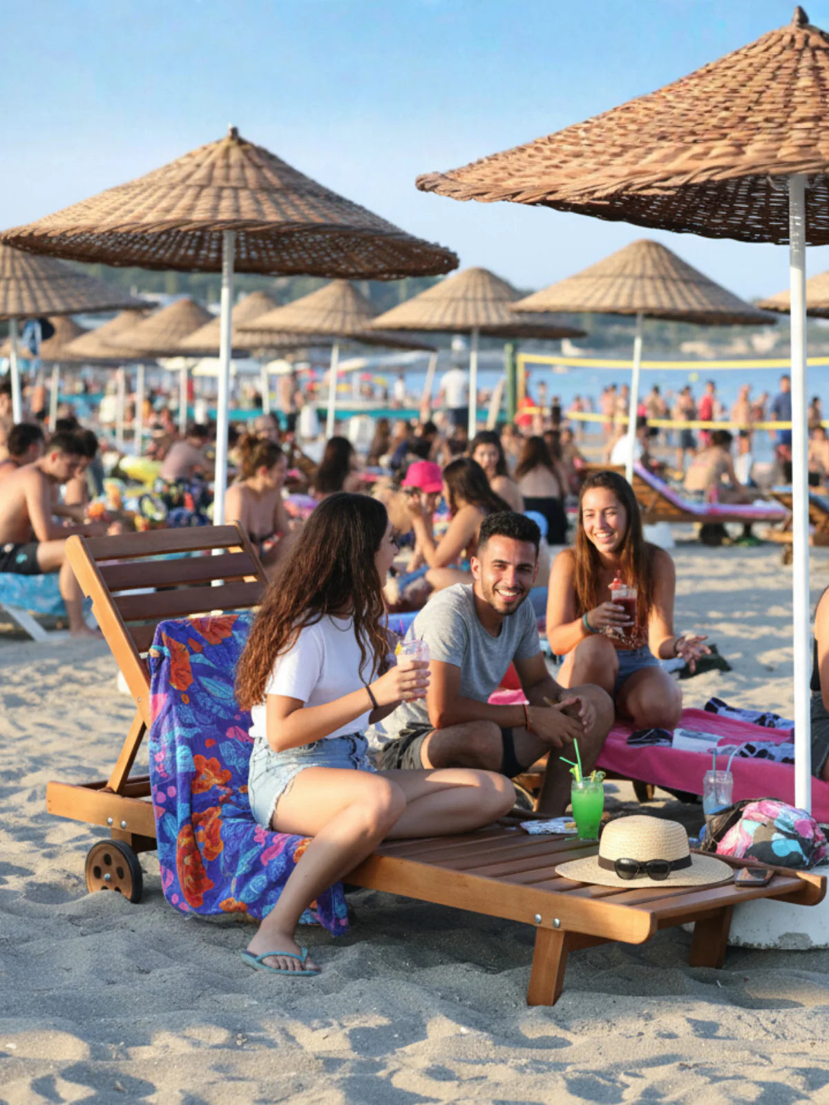 Casablanca Doğal Ahşap Şezlong