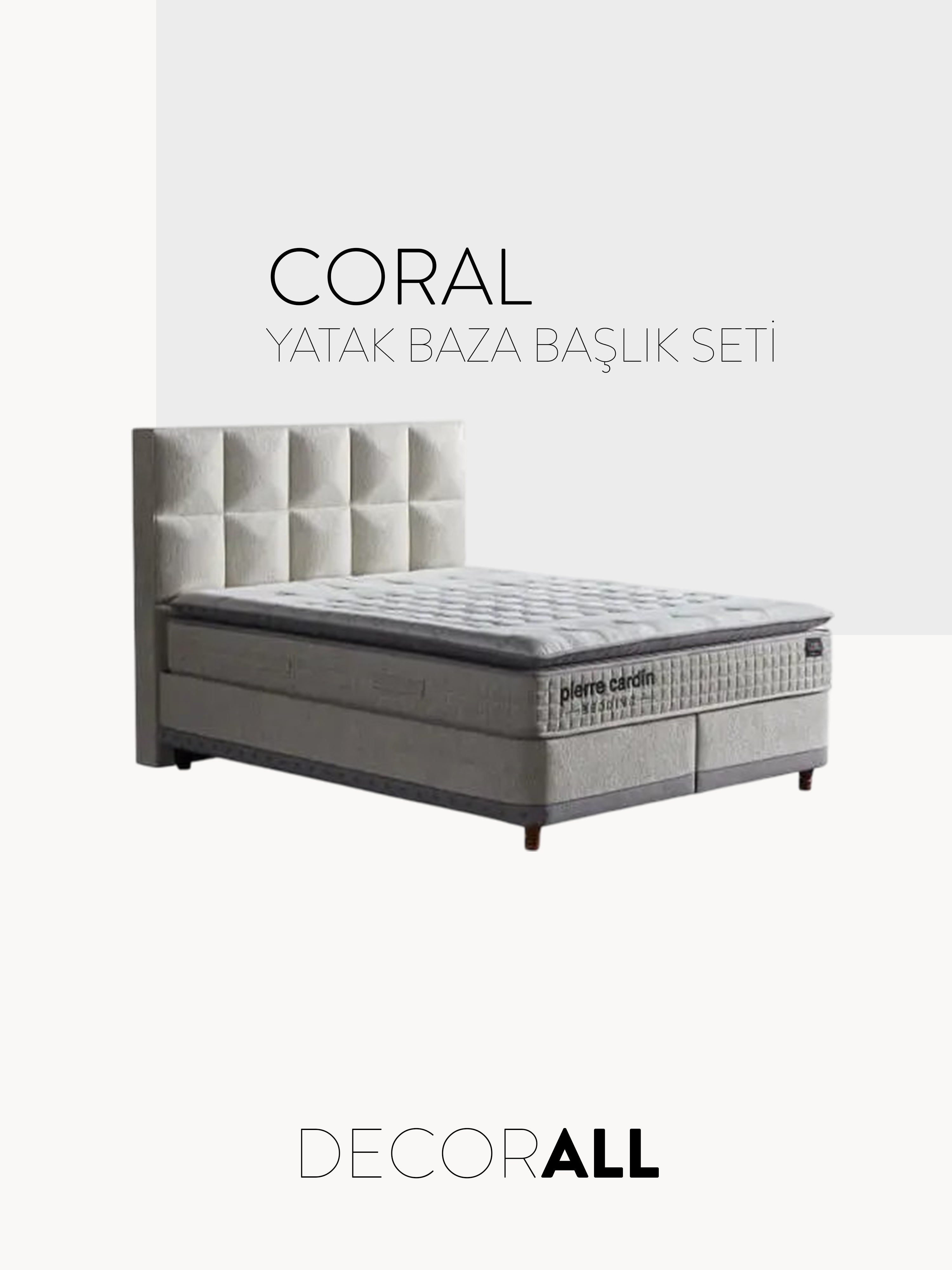 Coral Yatak Baza Başlık Seti