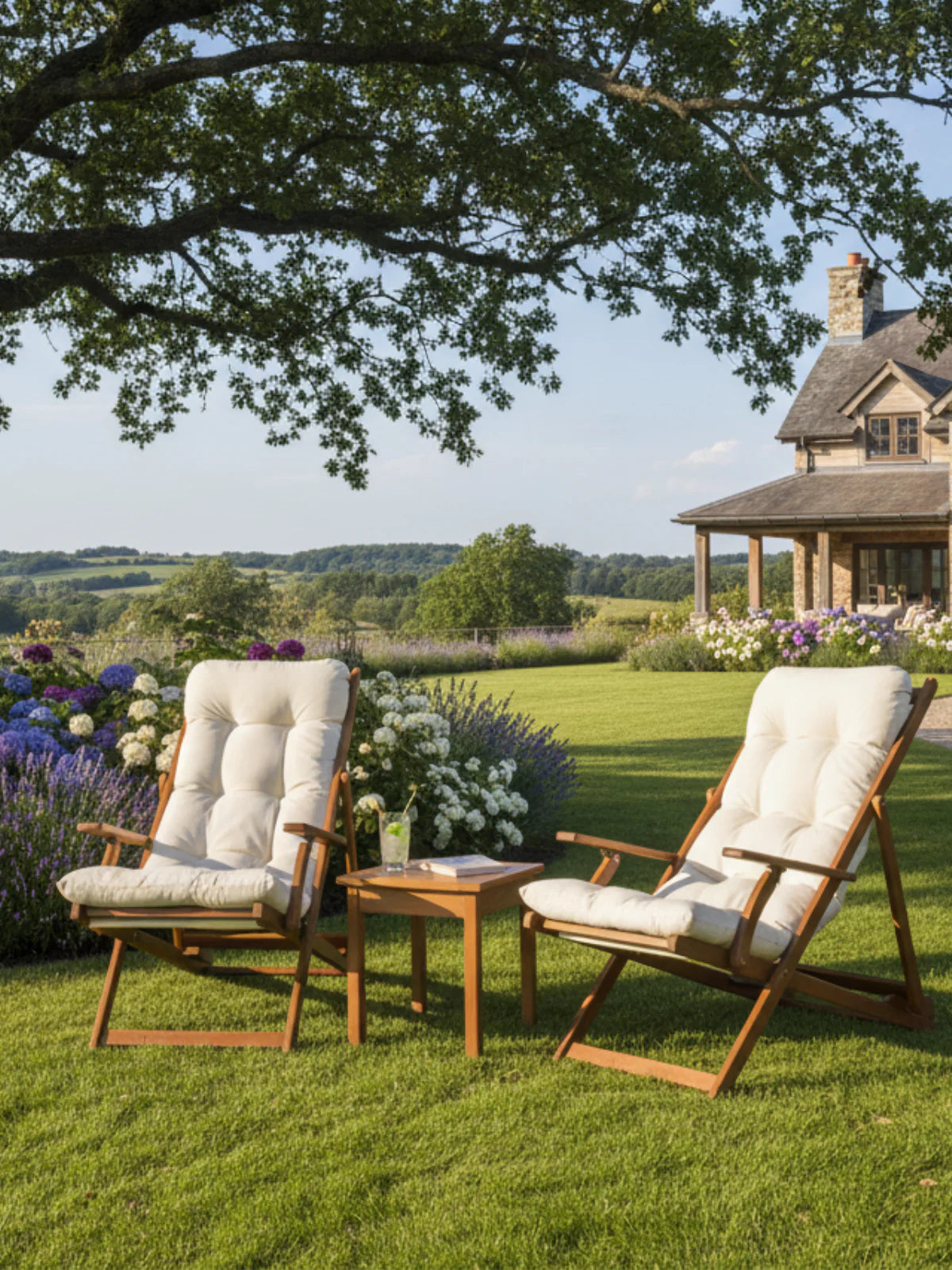 Ibiza Doğal Ahşap Katlanır Şezlong