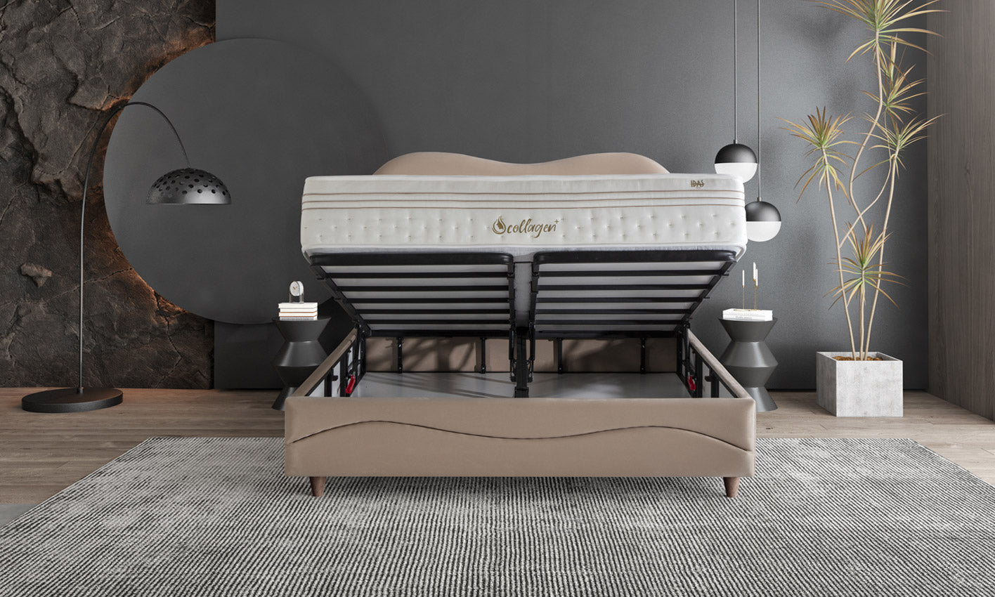 İDAŞ Collagen Deluxe Yatak Baza Başlık Seti
