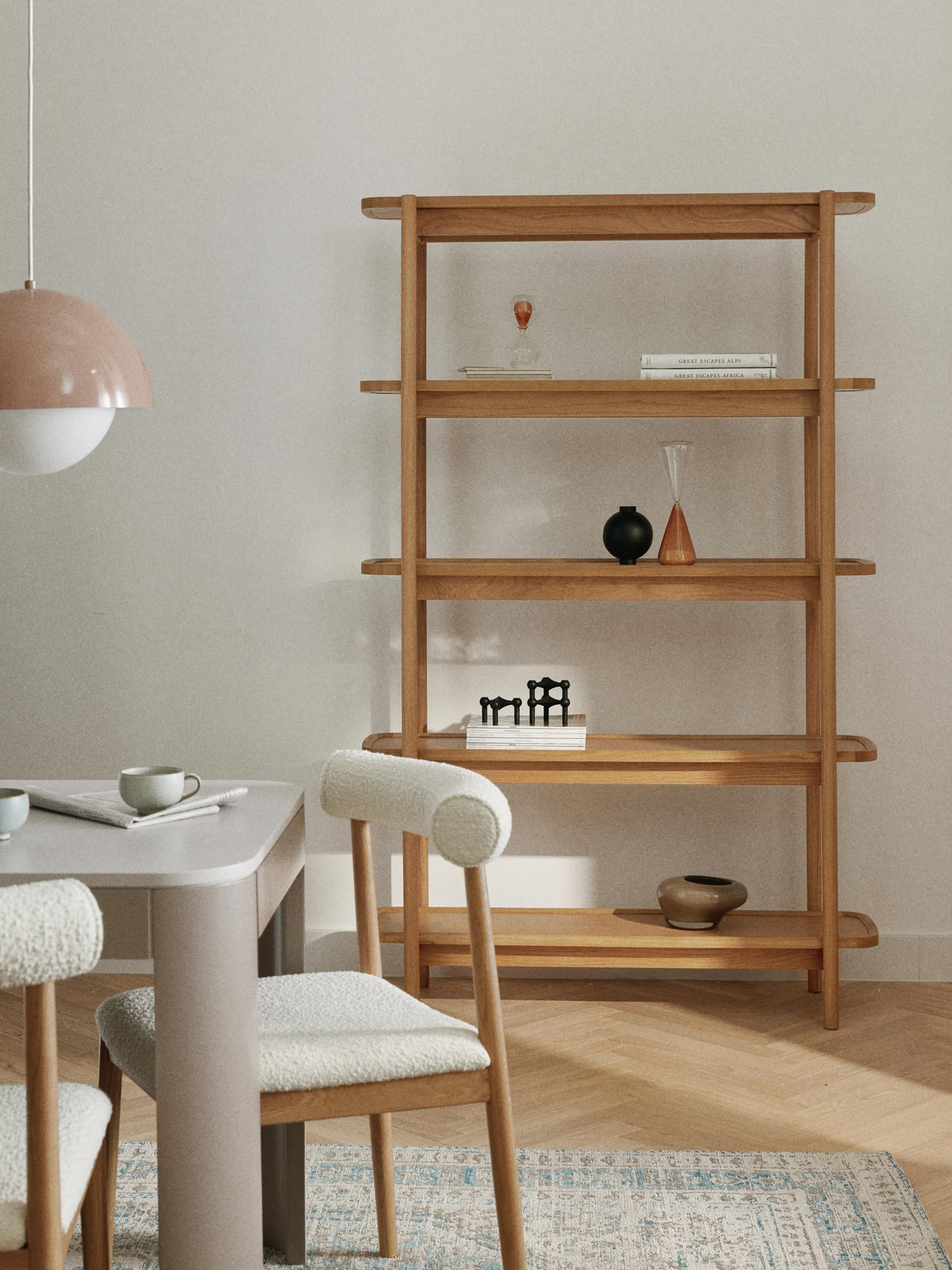 Kanz Plus Ahşap Kitaplık Meşe