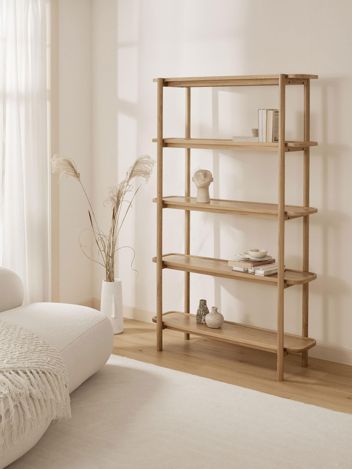 Kanz Plus Ahşap Kitaplık Meşe
