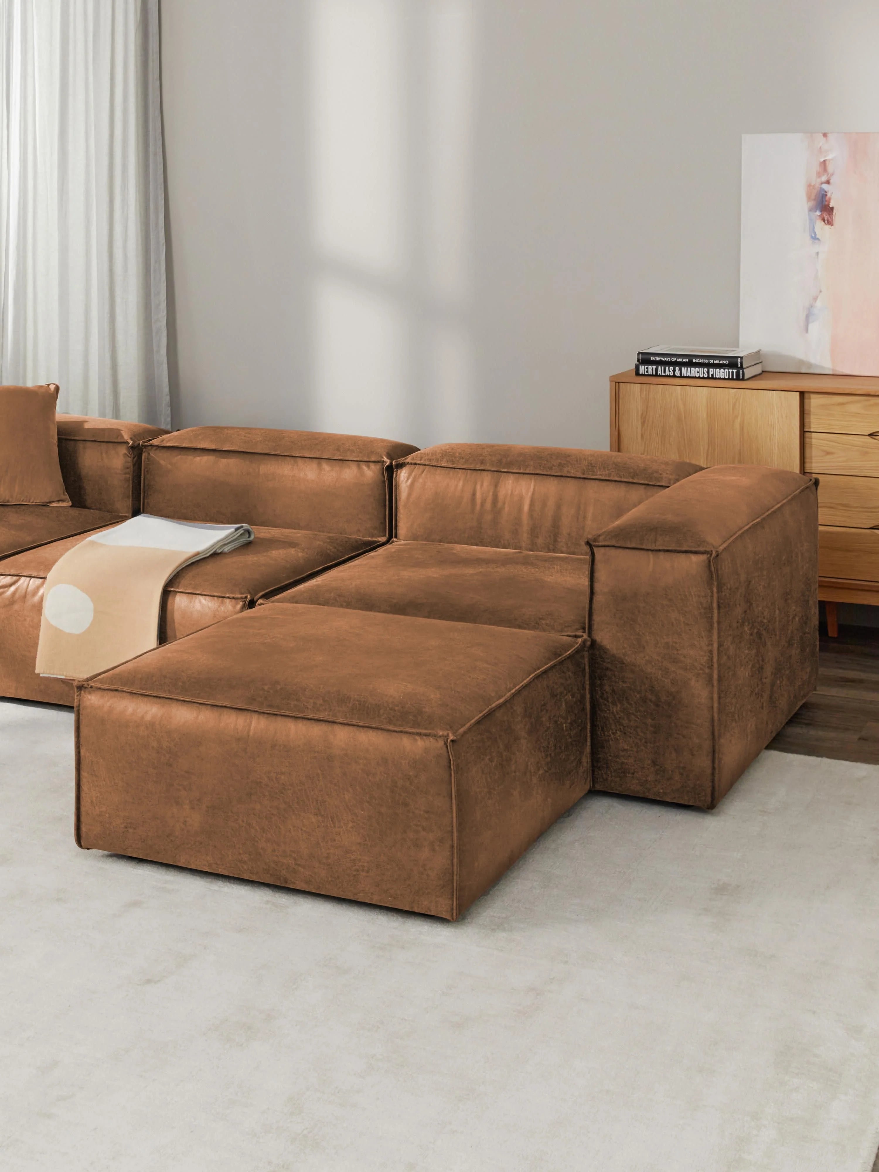 Lego Plus Köşe Koltuk Taba Kahve