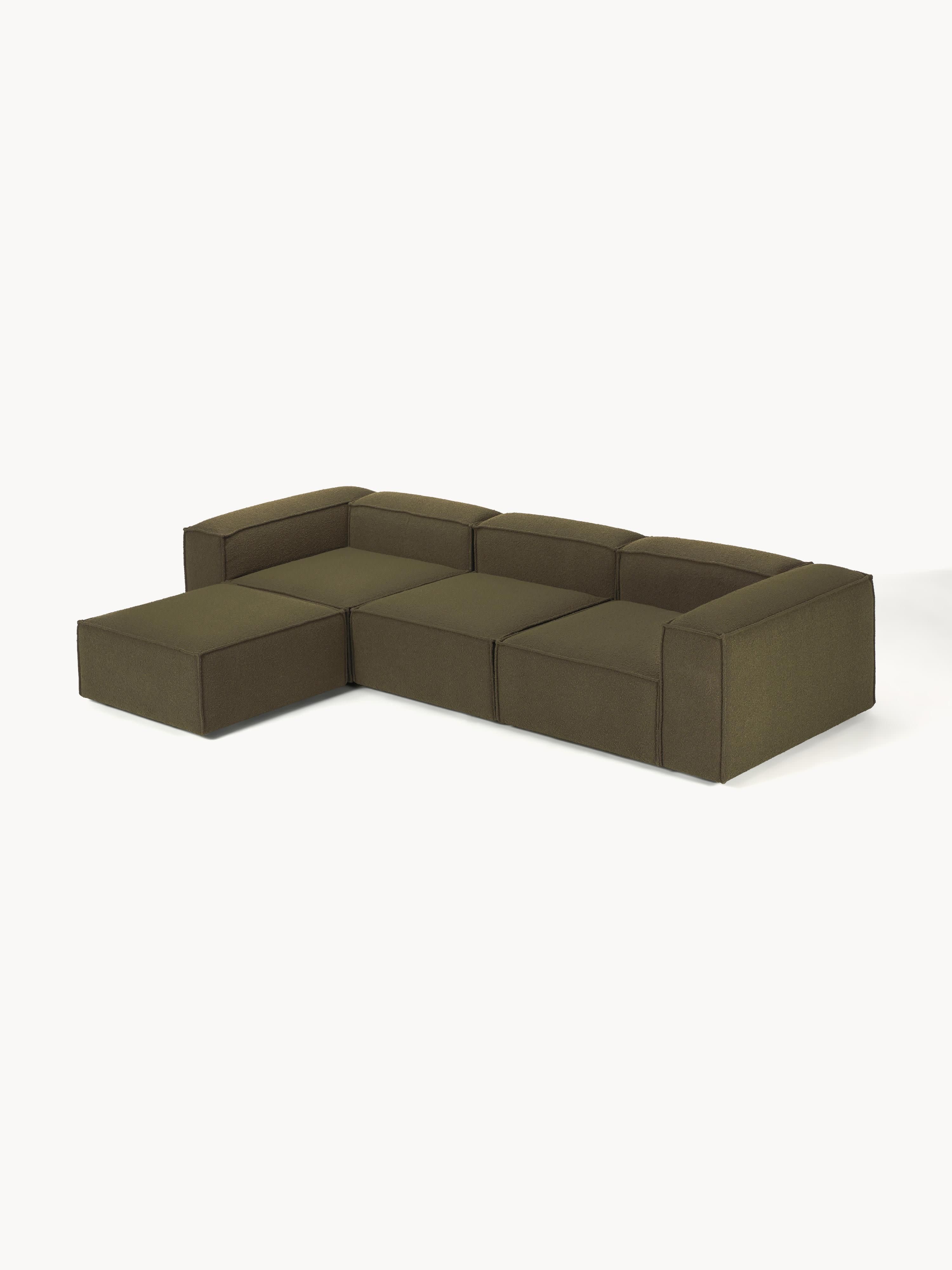 Lego Plus Köşe Koltuk Zeytin Yeşili Bukle