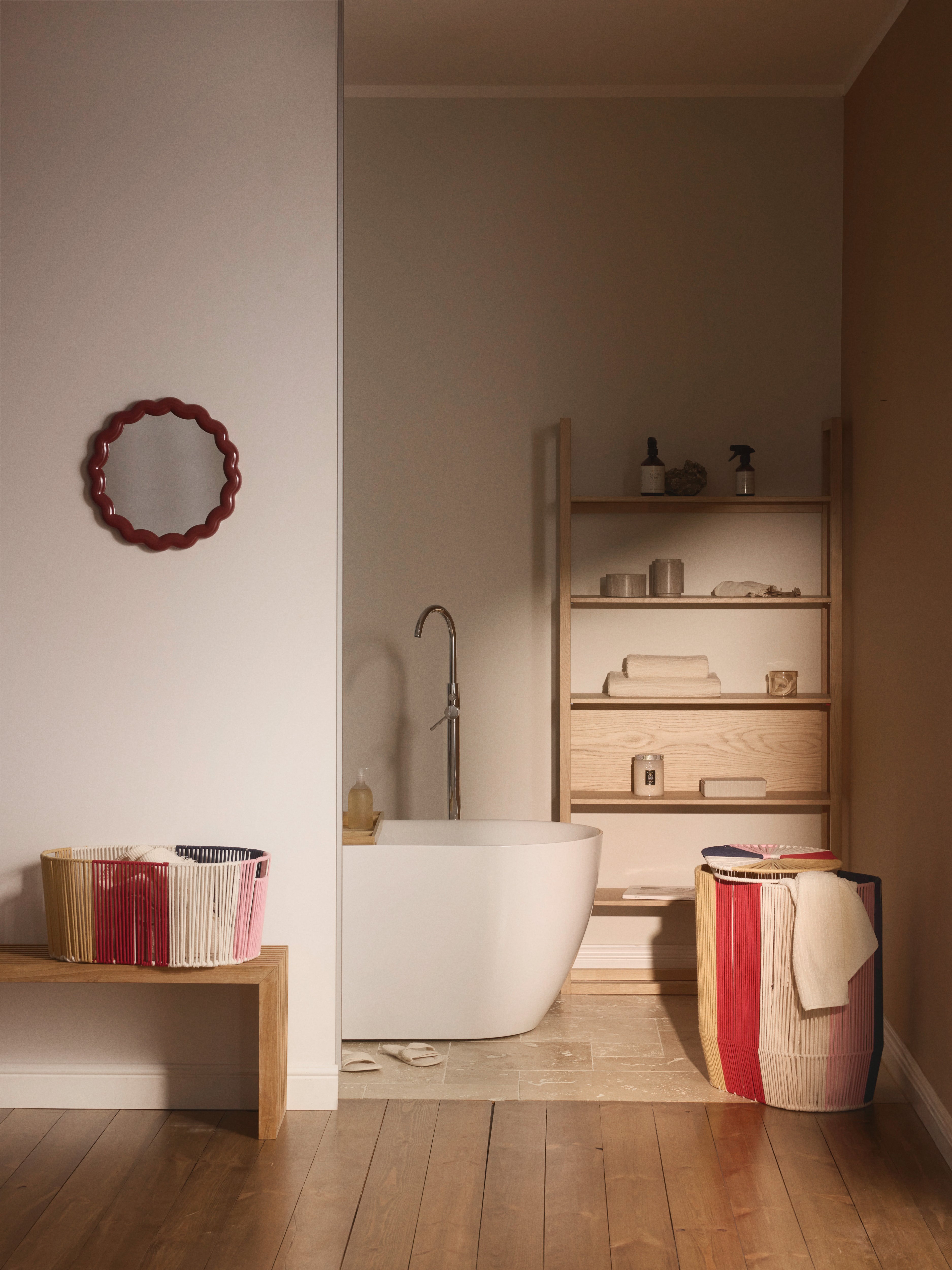 Loft Ahşap Kitaplık Meşe