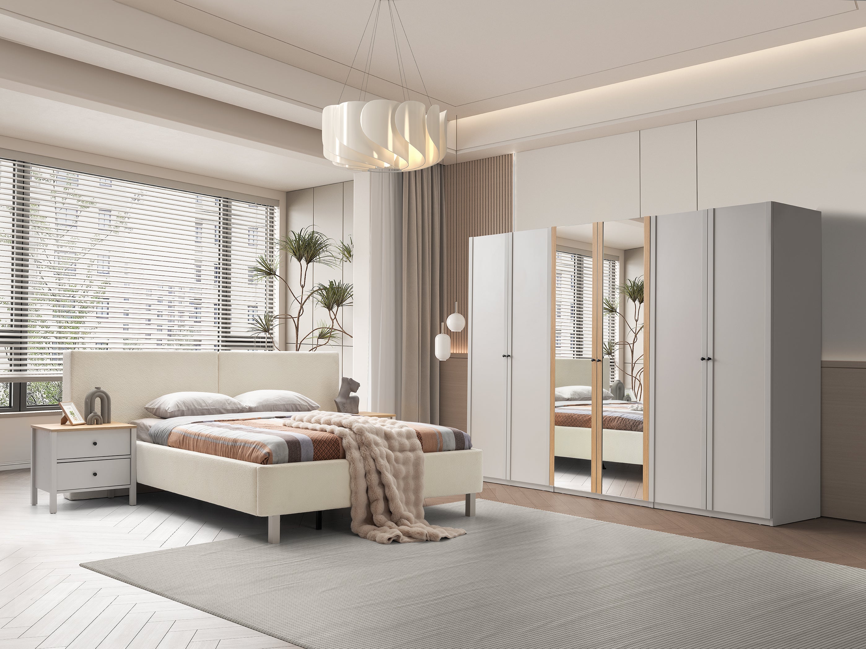 Loft Yatak Odası Takımı Çöl Beji Meşe