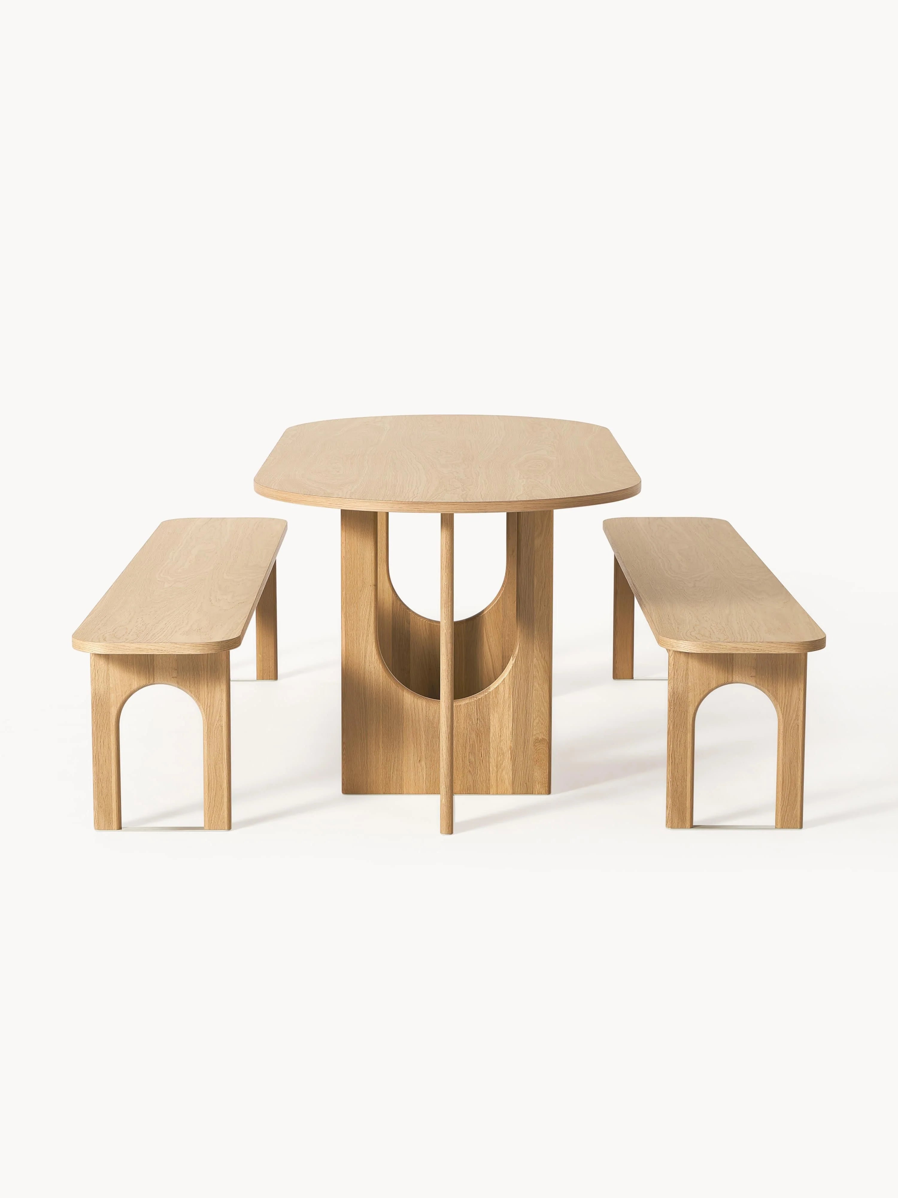 Love Oval Ahşap Yemek Masası Meşe
