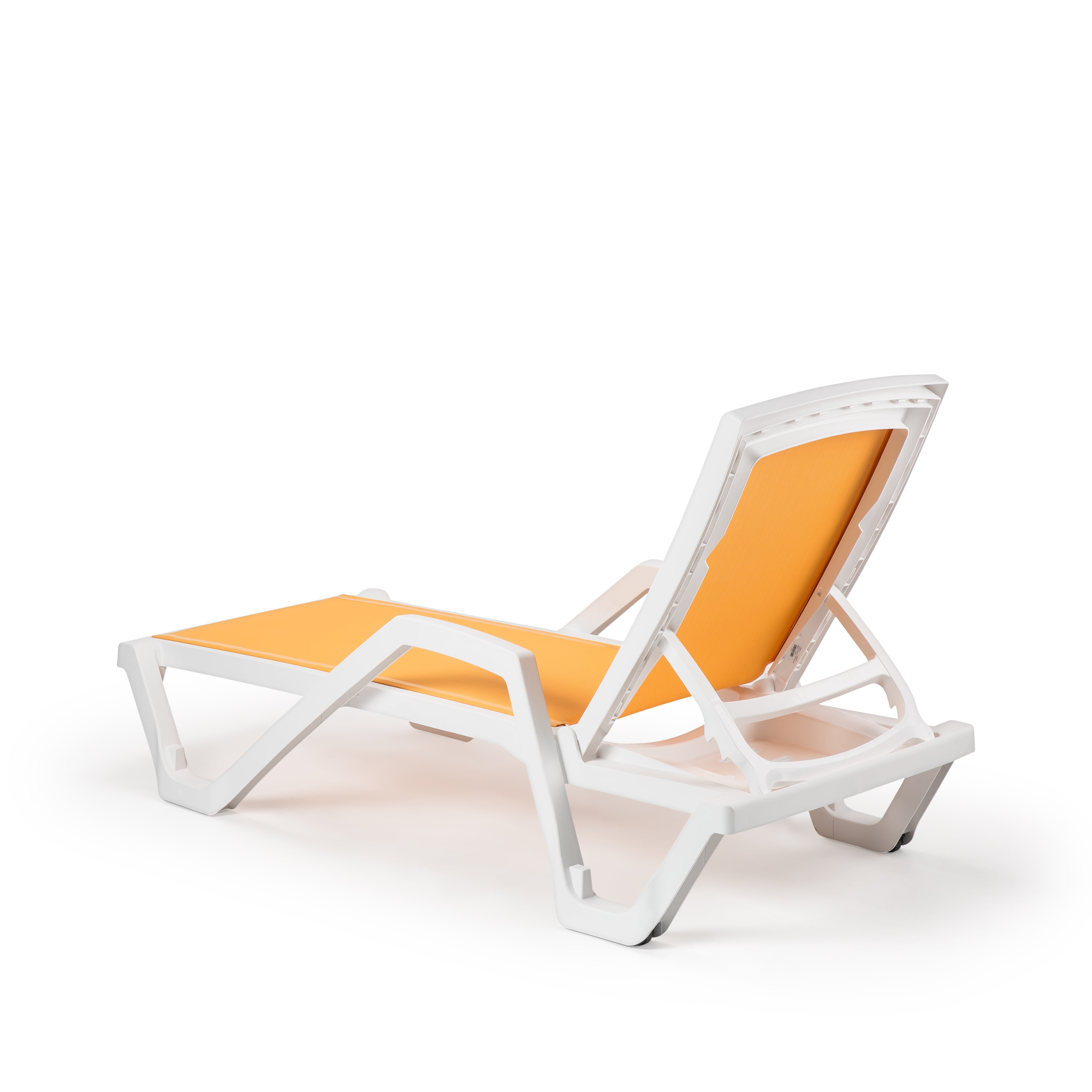 Mare Kollu Polipropilen Şezlong Beyaz Sarı