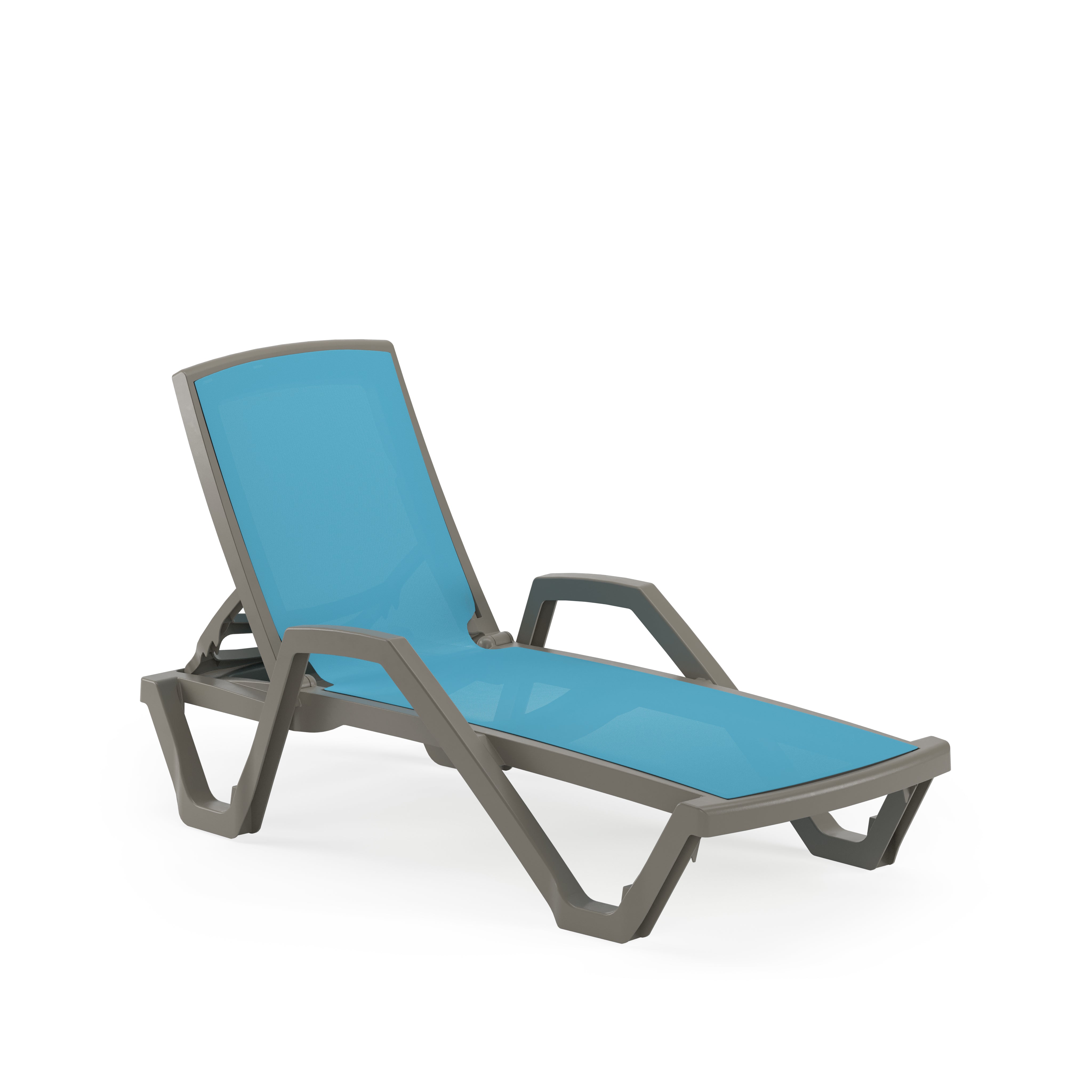 Mare Kollu Polipropilen Şezlong Vizon Turkuaz