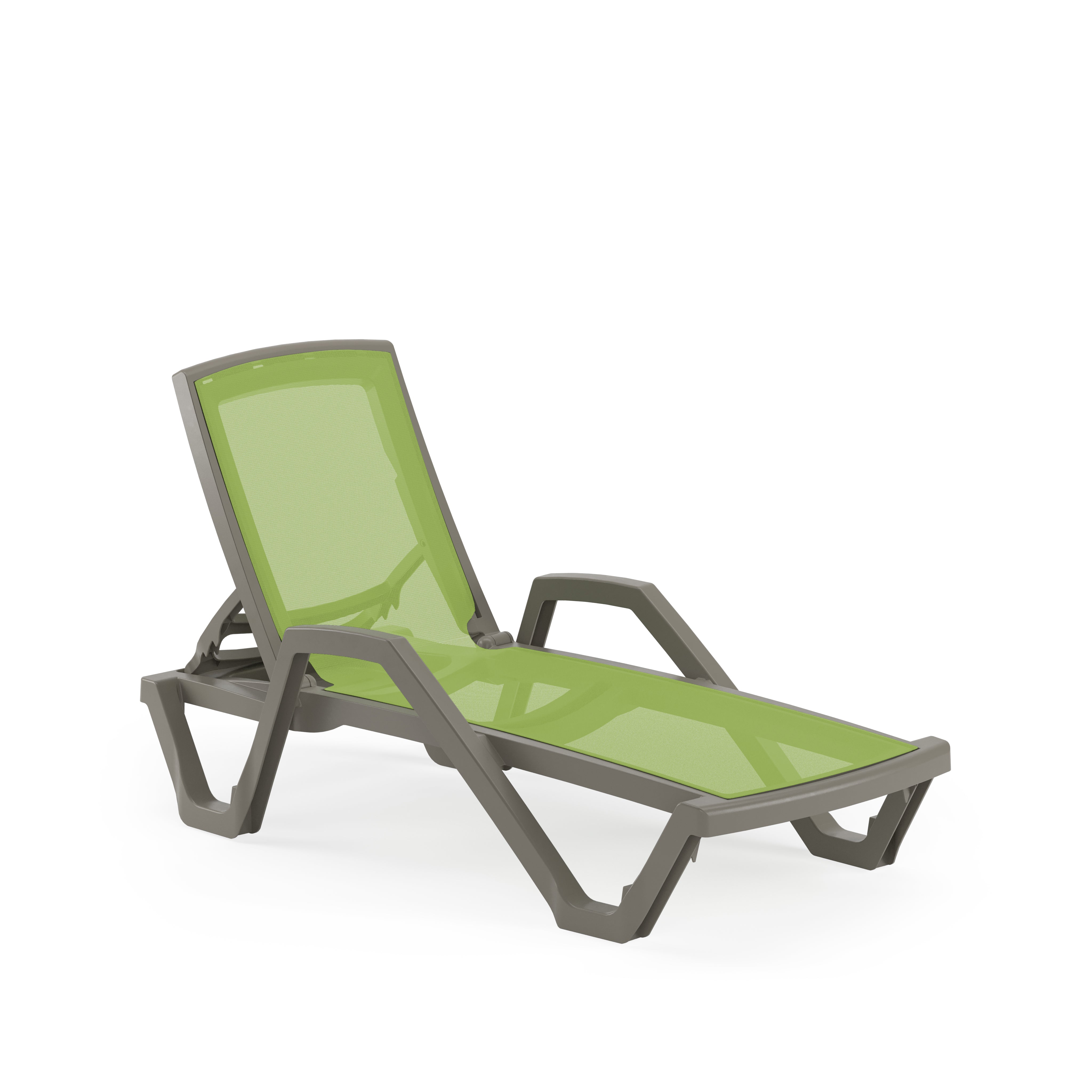 Mare Kollu Polipropilen Şezlong Vizon Yeşil
