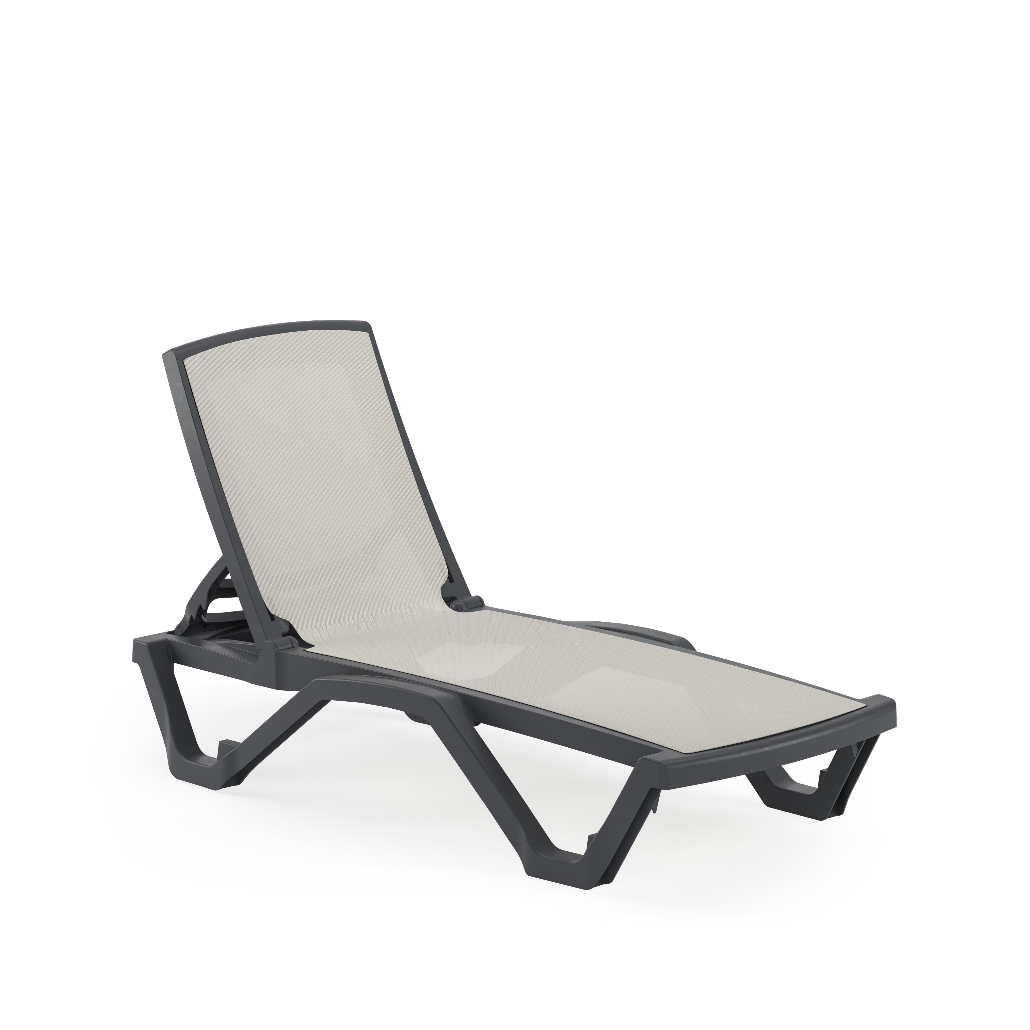 Mare Kolsuz Polipropilen Şezlong Antrasit Bej Kum Beji