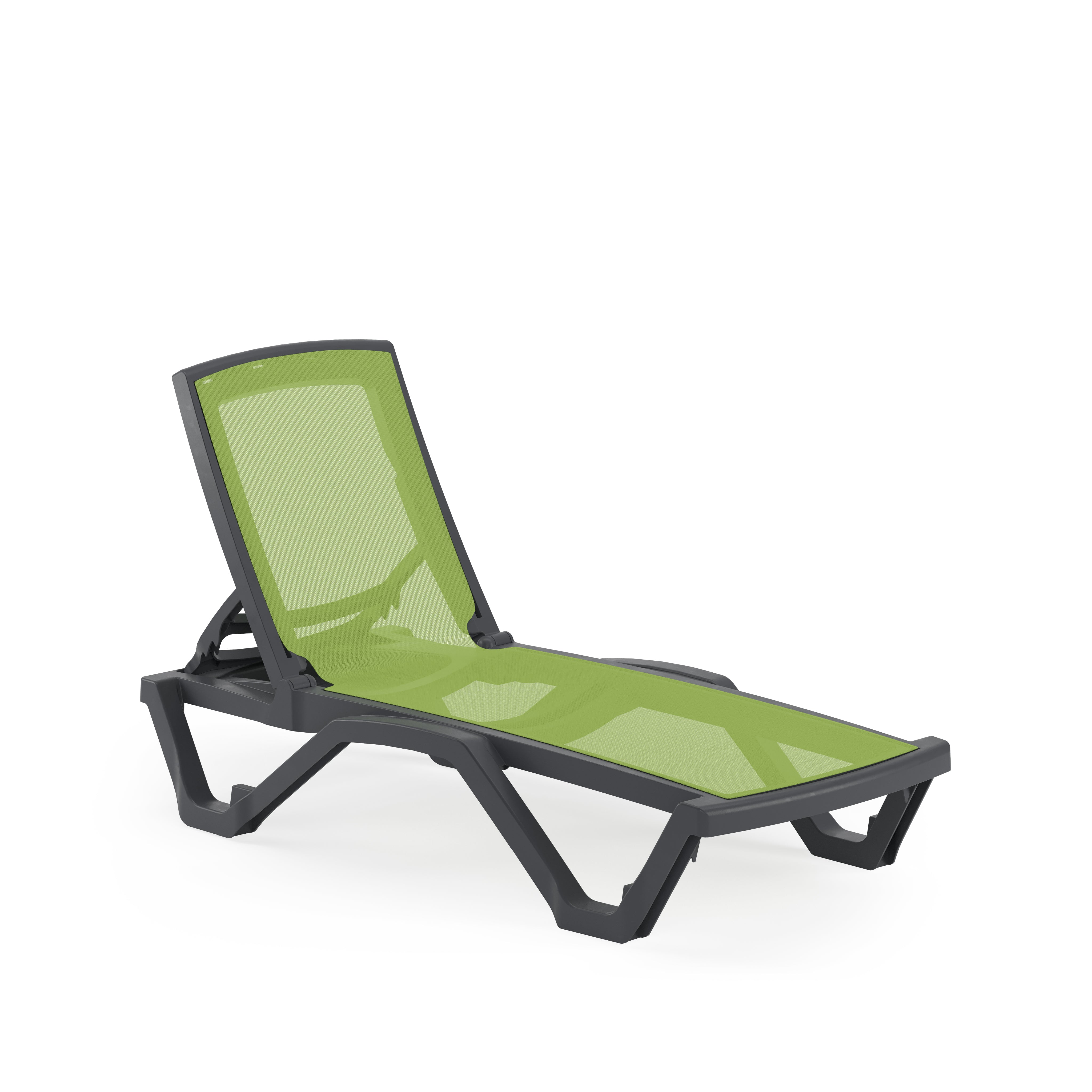 Mare Kolsuz Polipropilen Şezlong Antrasit Yeşil