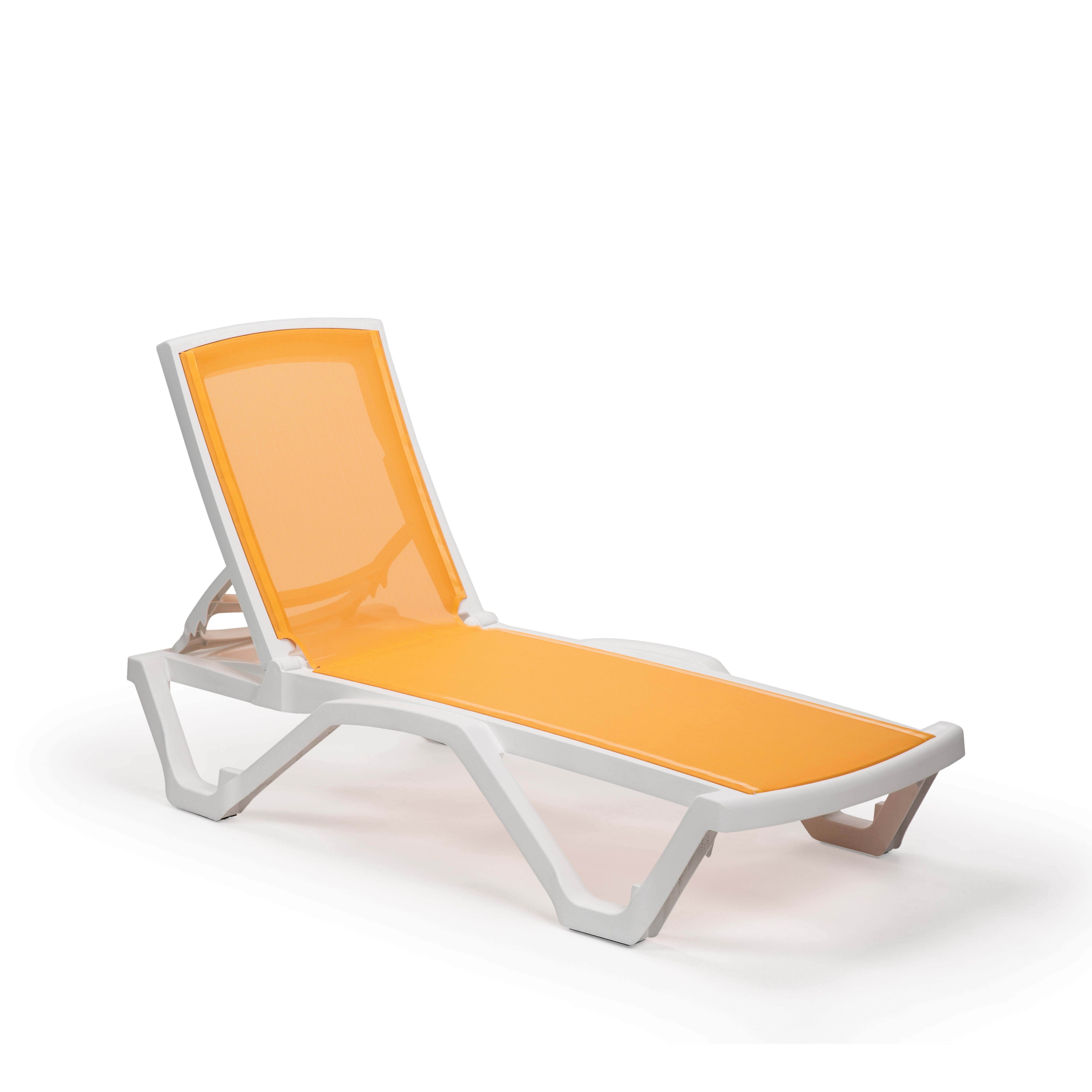 Mare Kolsuz Polipropilen Şezlong Beyaz Sarı