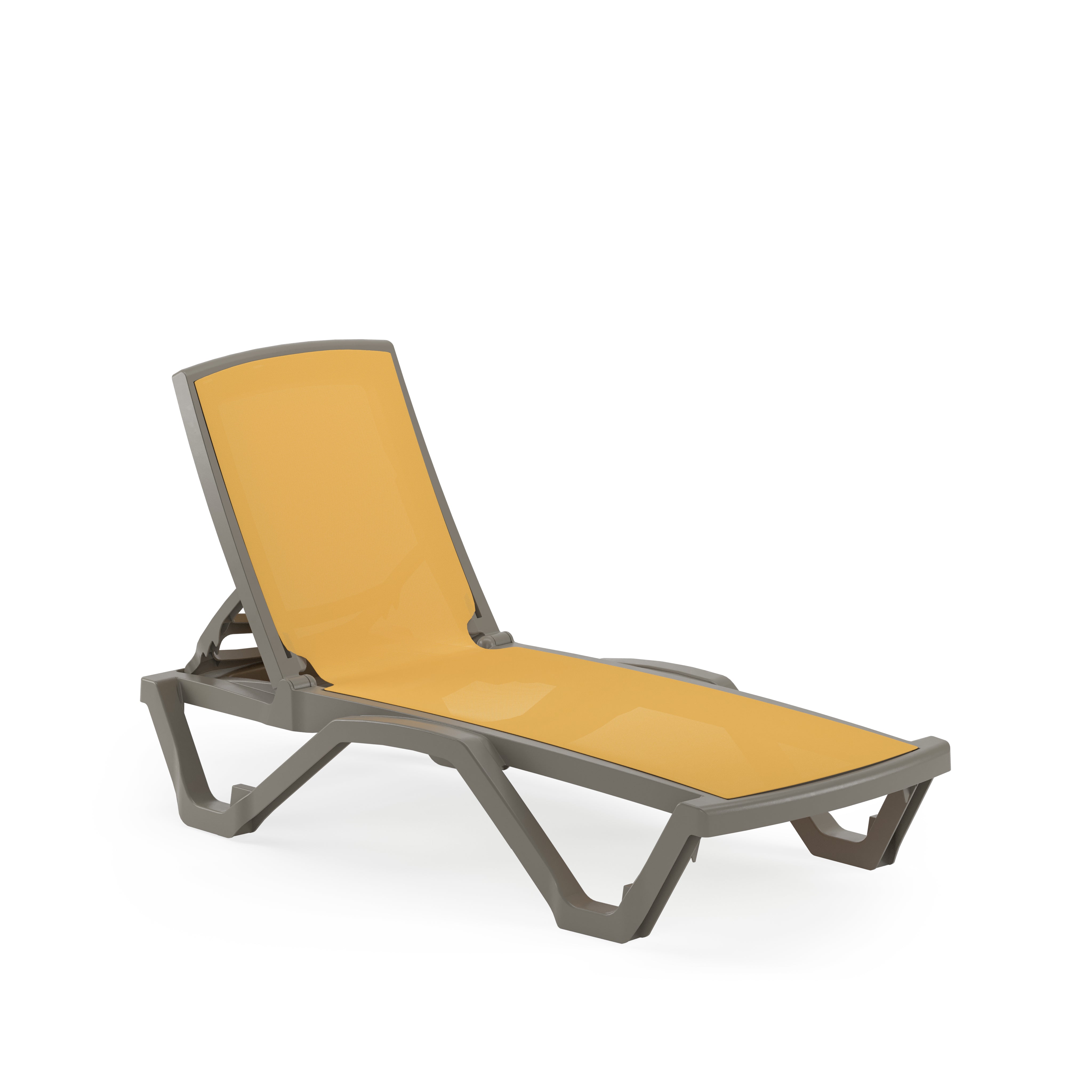 Mare Kolsuz Polipropilen Şezlong Vizon Sarı