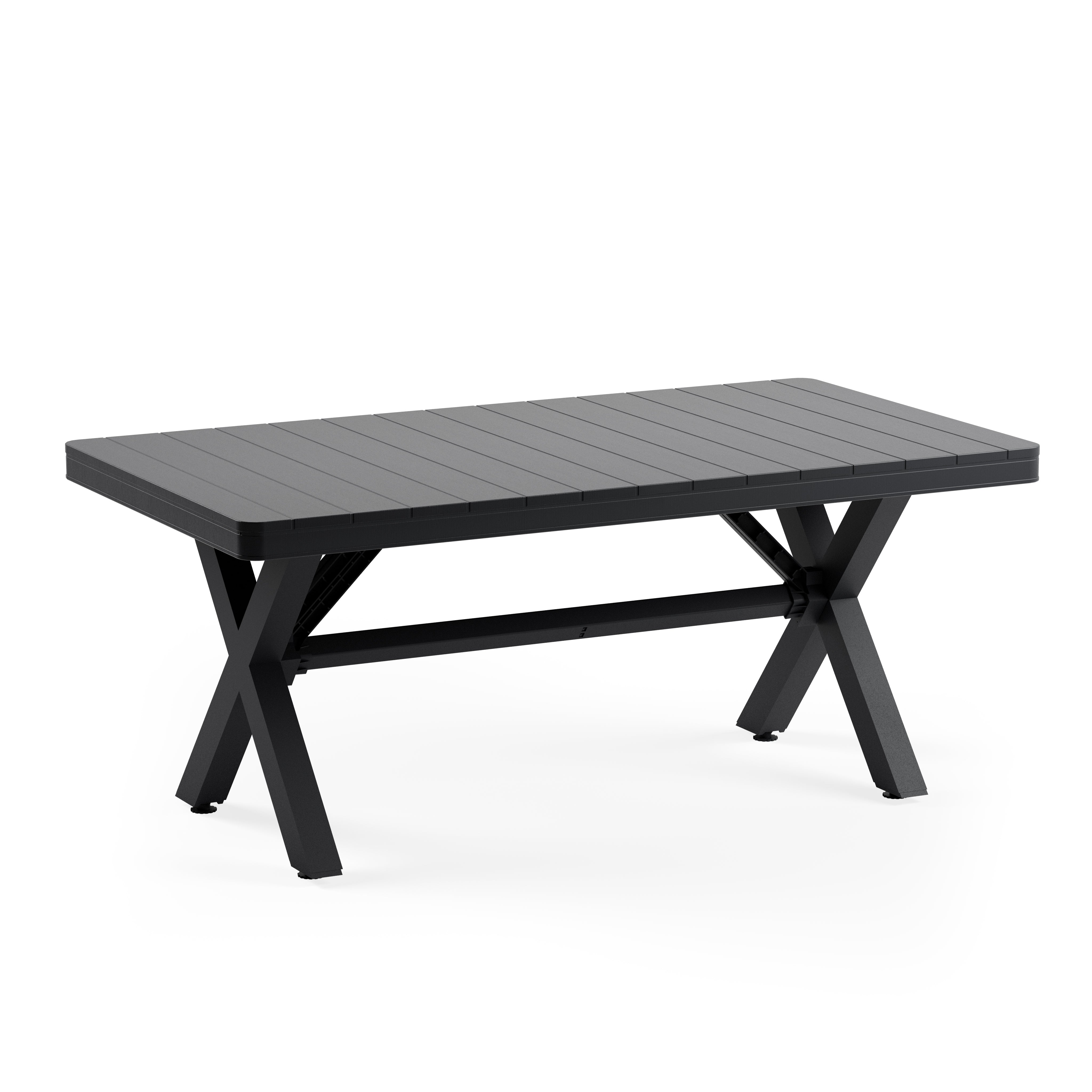 Maroon Dikdörtgen Polipropilen Masa Antrasit