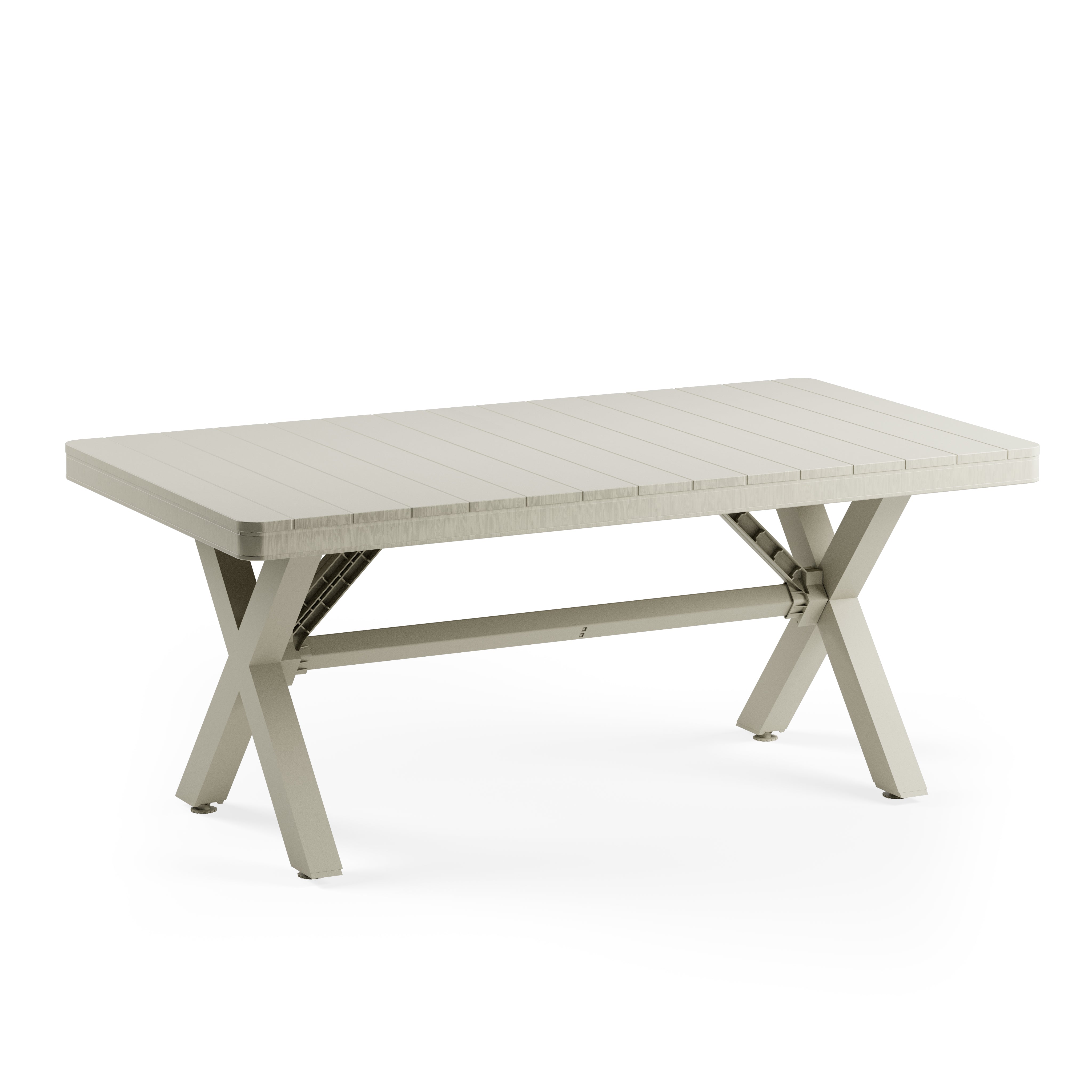 Maroon Dikdörtgen Polipropilen Masa Bej