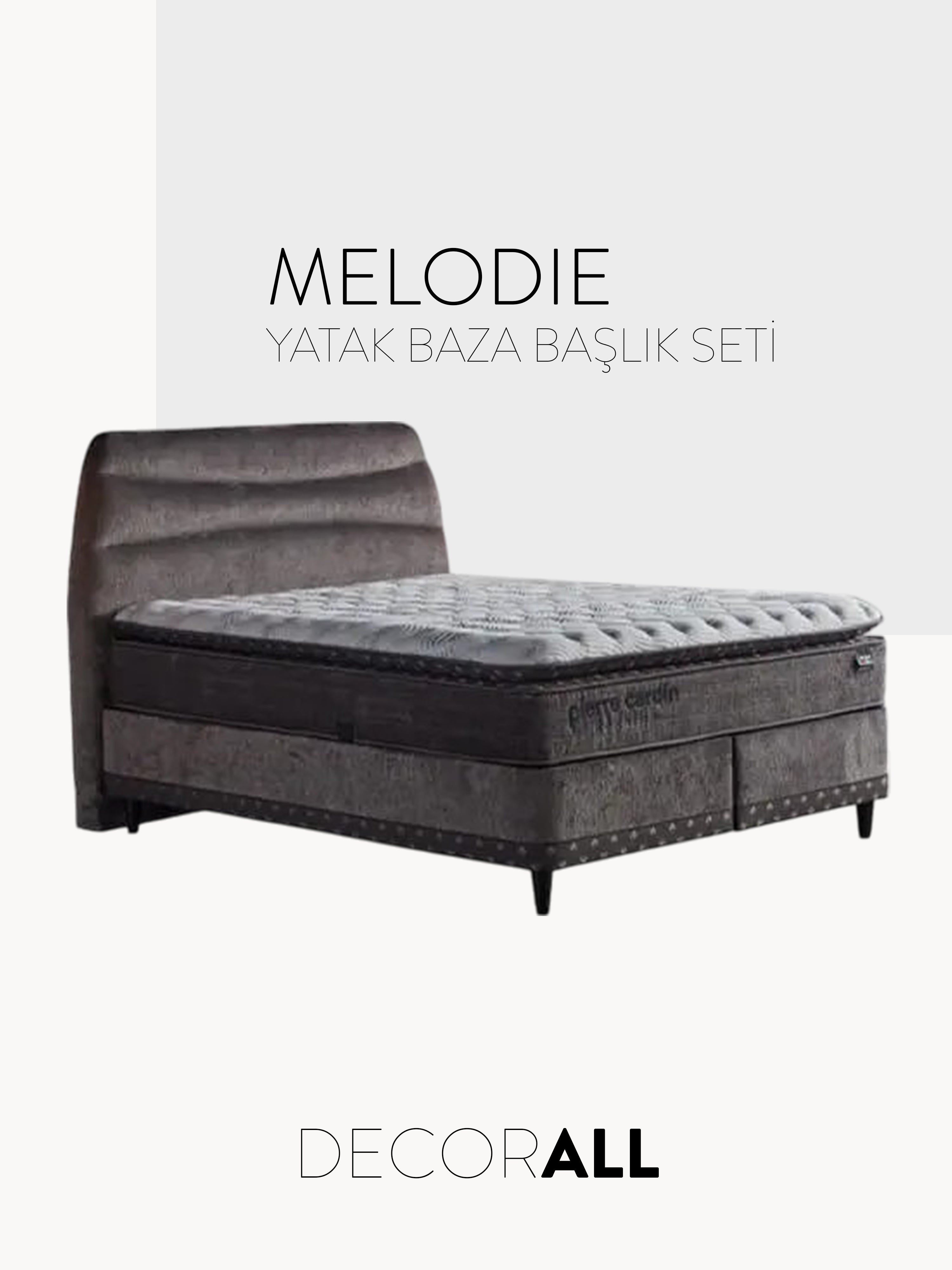 Melodie Yatak Baza Başlık Seti