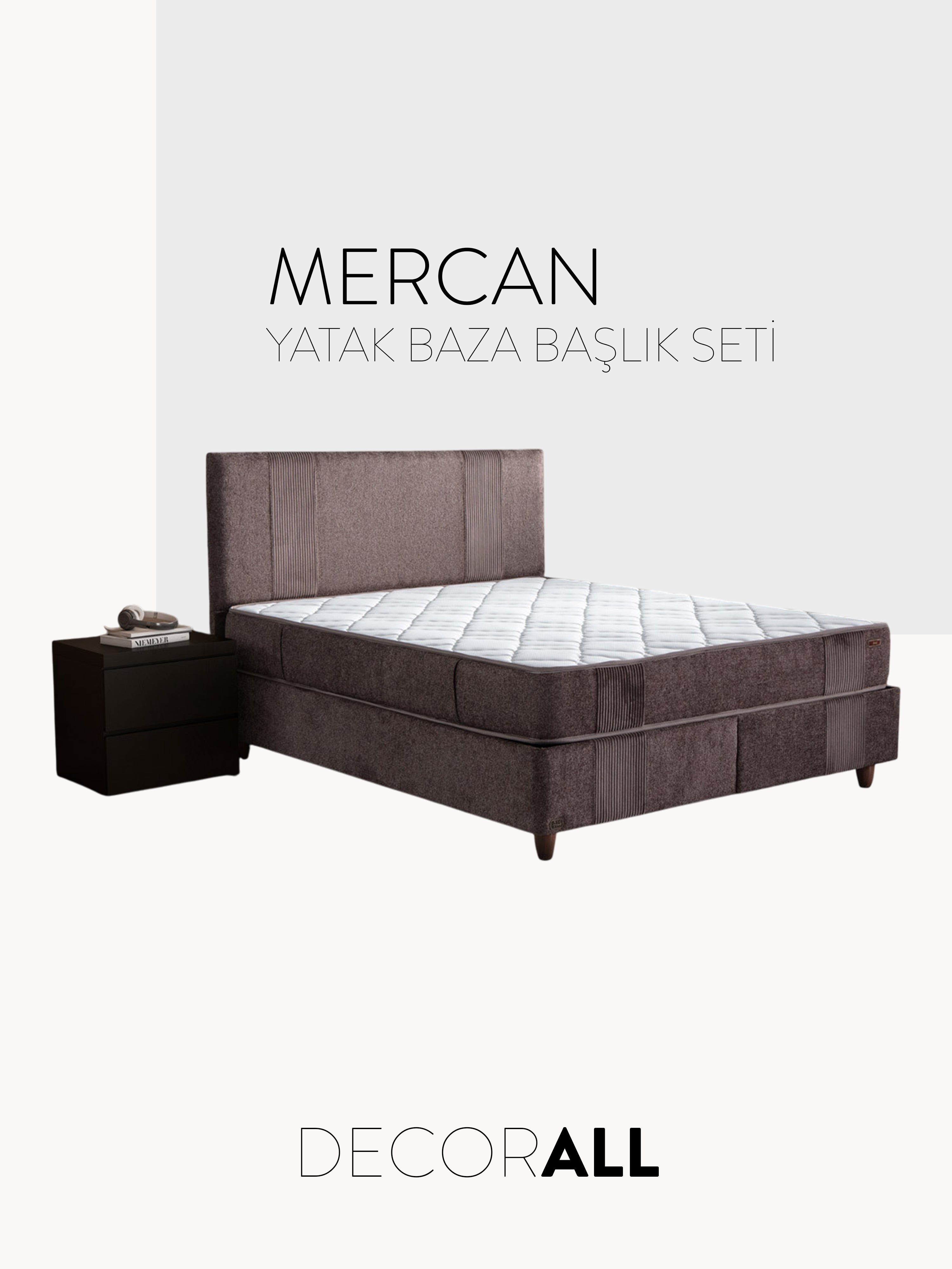 Mercan Yatak Baza Başlık Seti