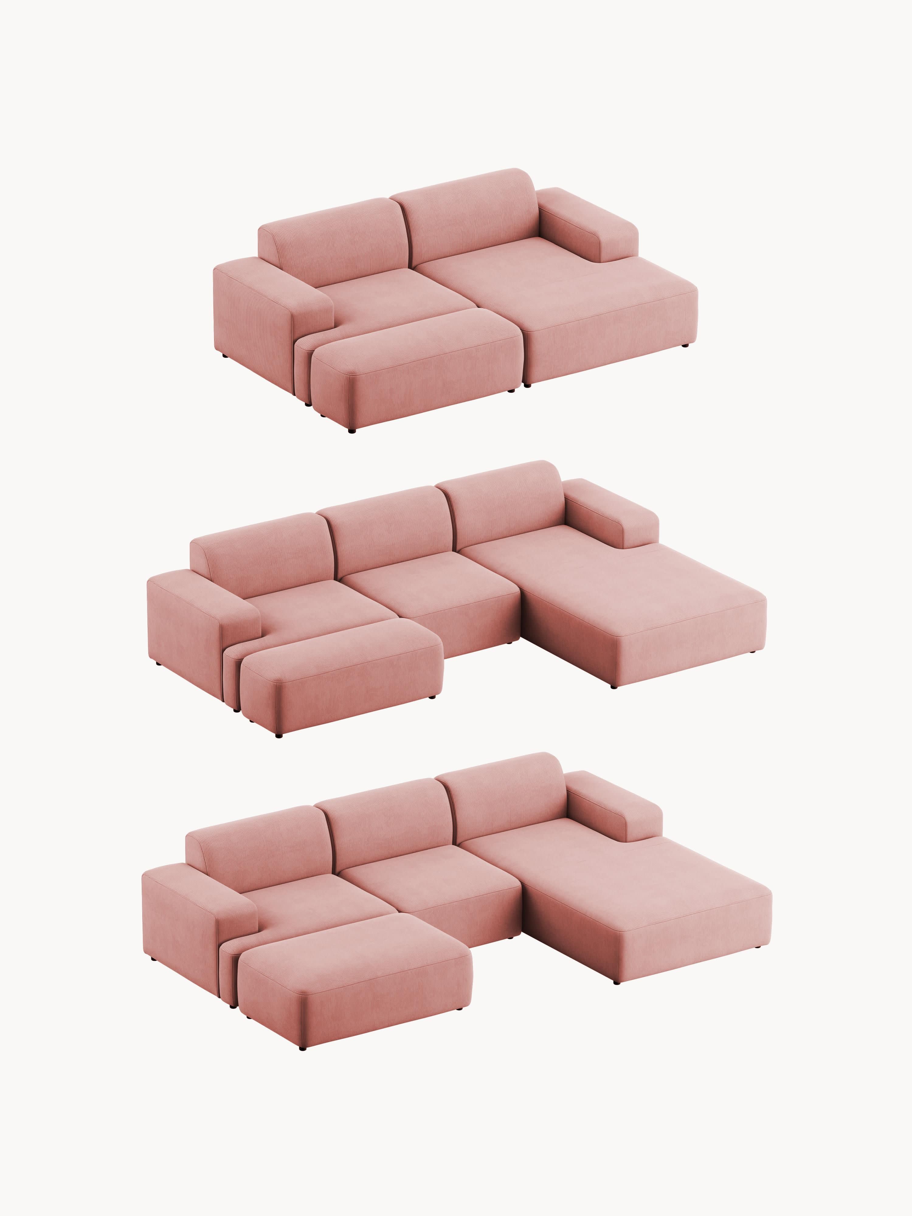 Mira Köşe Koltuk Pembe Fitilli