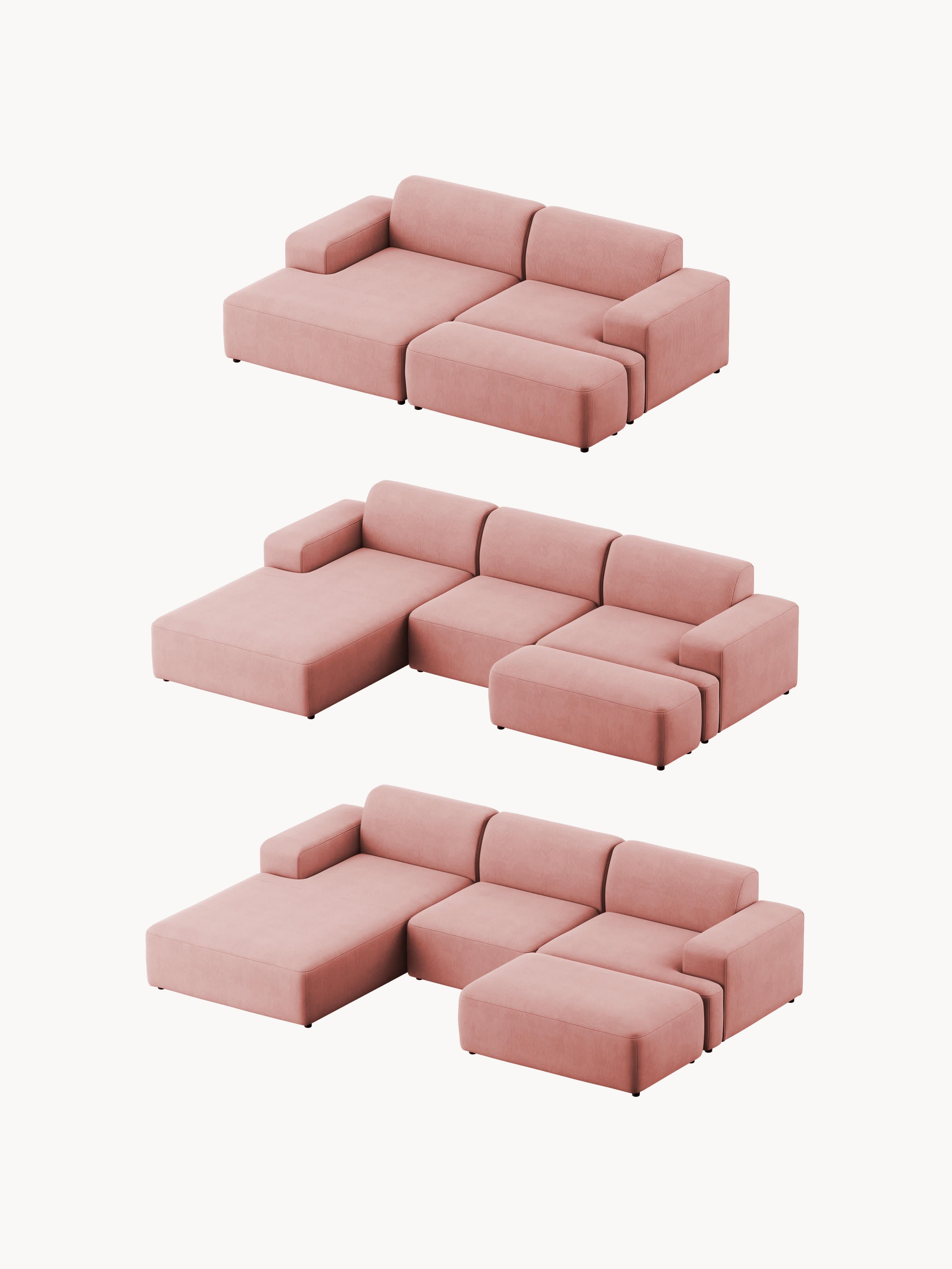 Mira Köşe Koltuk Pembe Fitilli