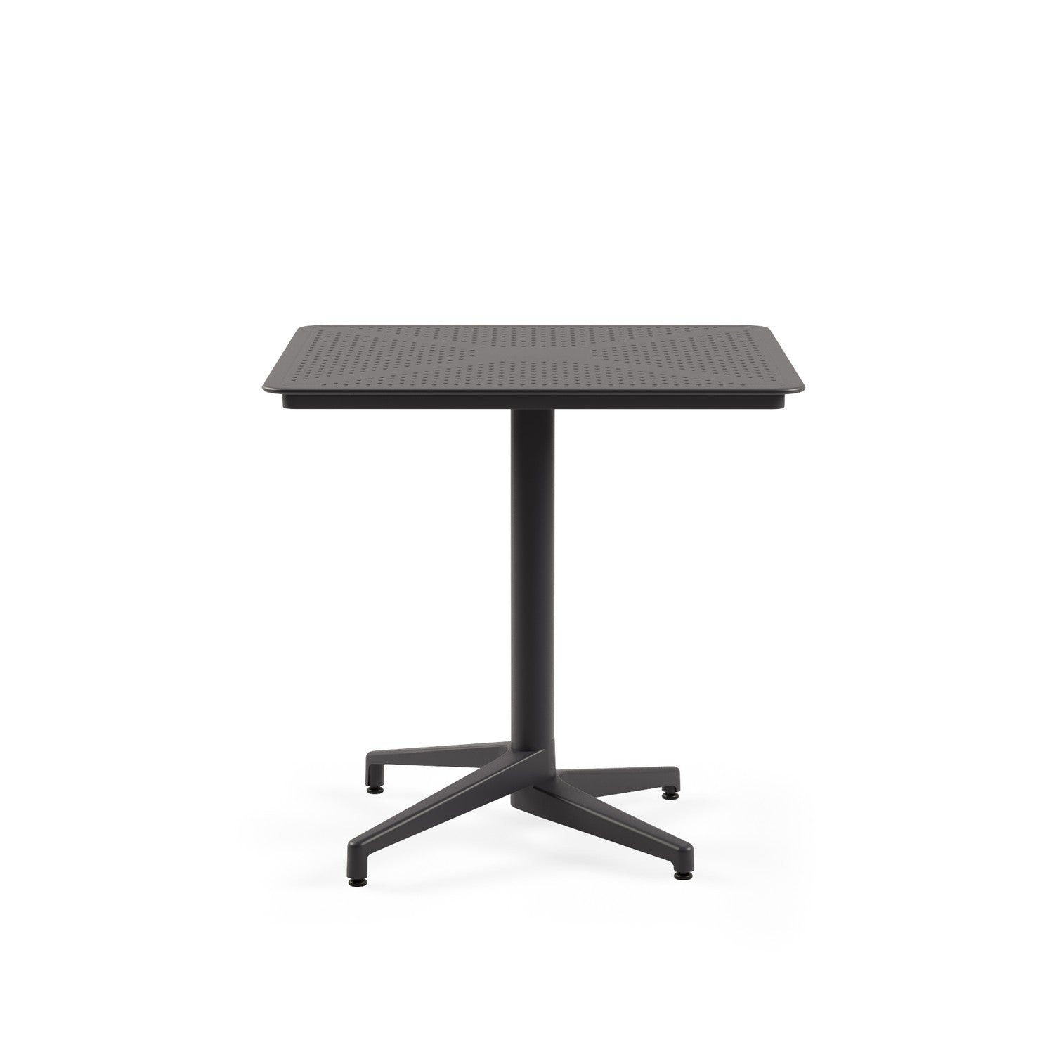 Moon 4 Kişilik Kare Polipropilen Masa Antrasit & Nes Sandalye Antrasit