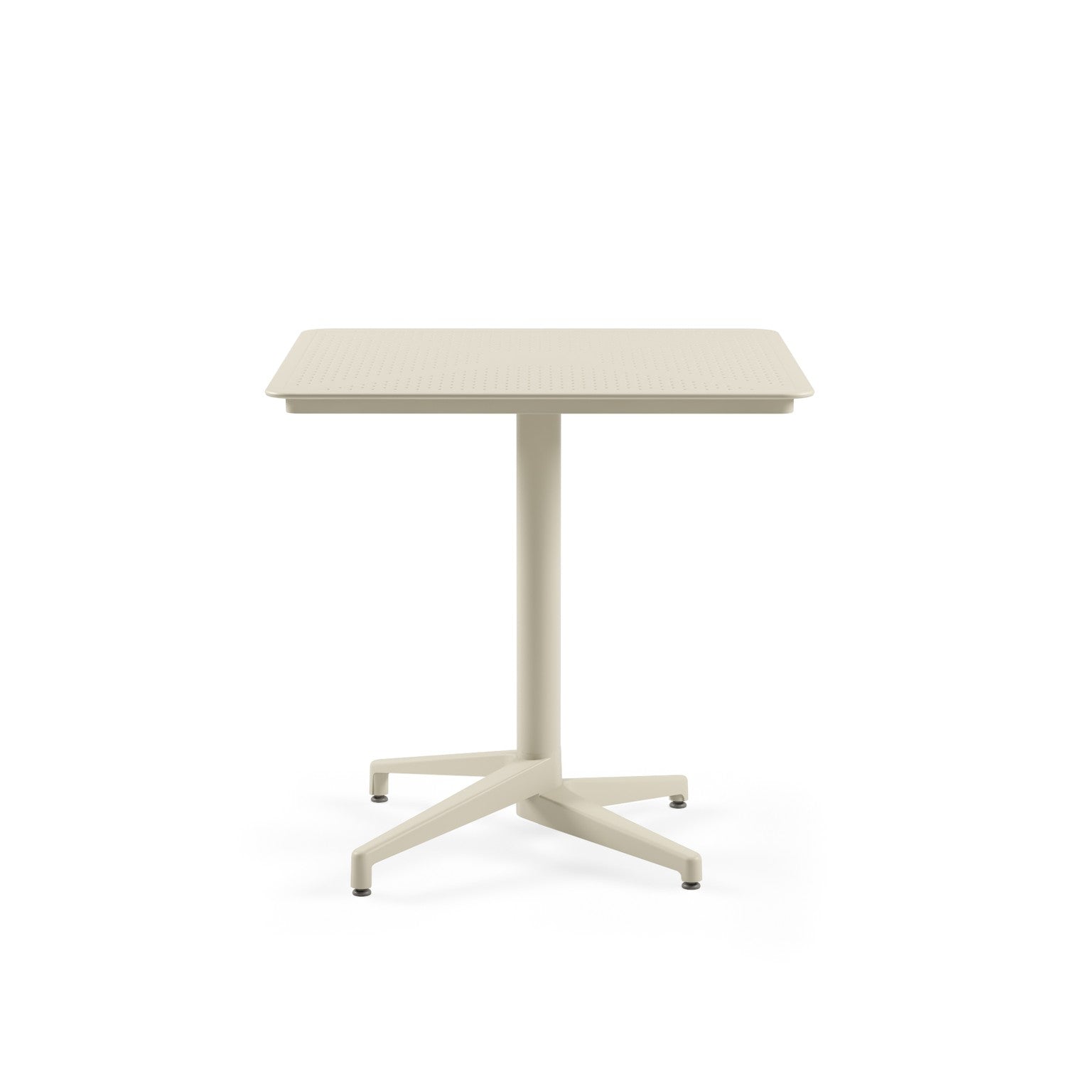 Moon 4 Kişilik Kare Polipropilen Masa Bej & Nes Kollu Sandalye Bej