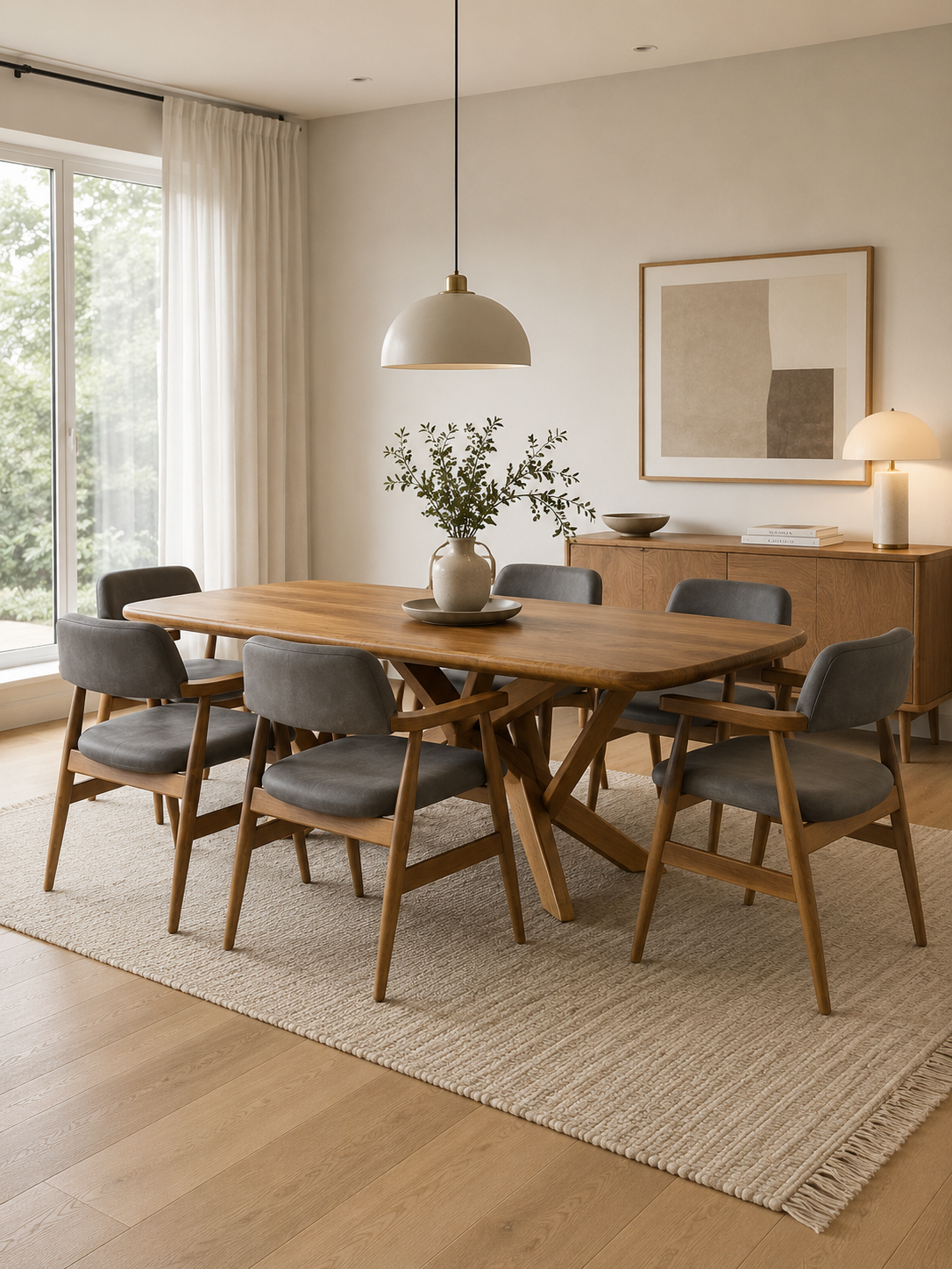 Norken Ahşap Masa Sandalye Seti