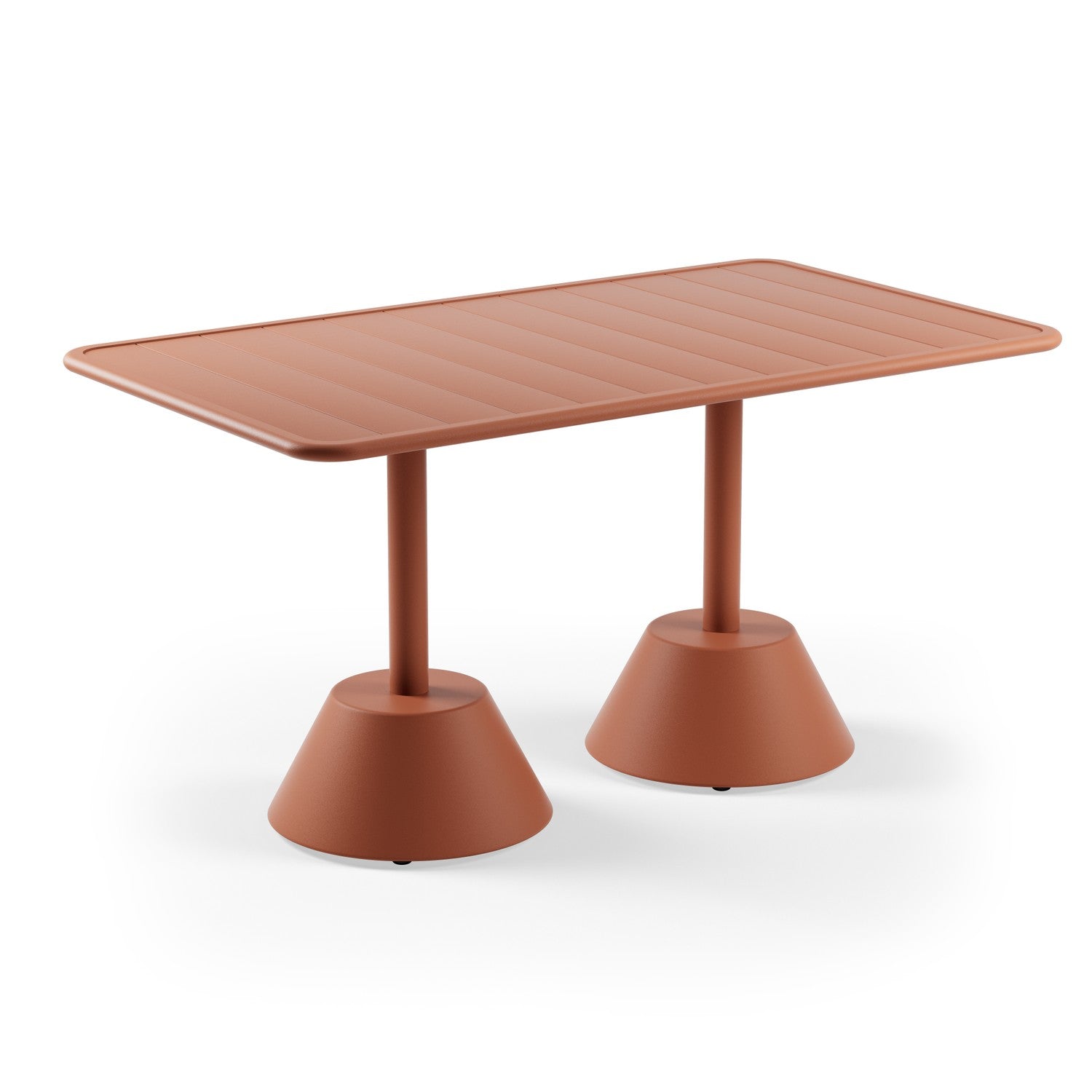 Nova Dikdörtgen Alüminyum Masa Terakota 80x120 cm