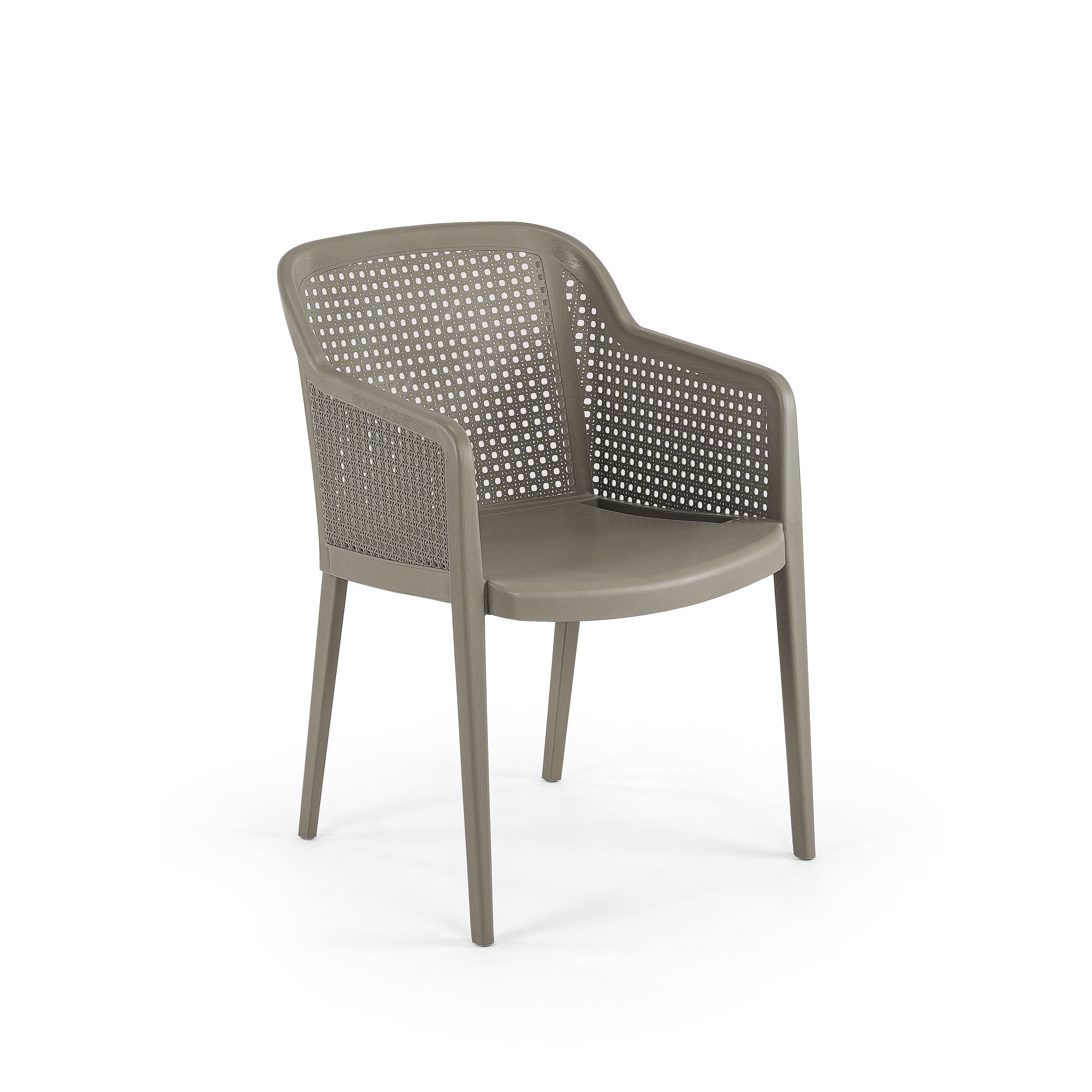 Octa Hazeran Görünümlü Polipropilen Sandalye Vizon