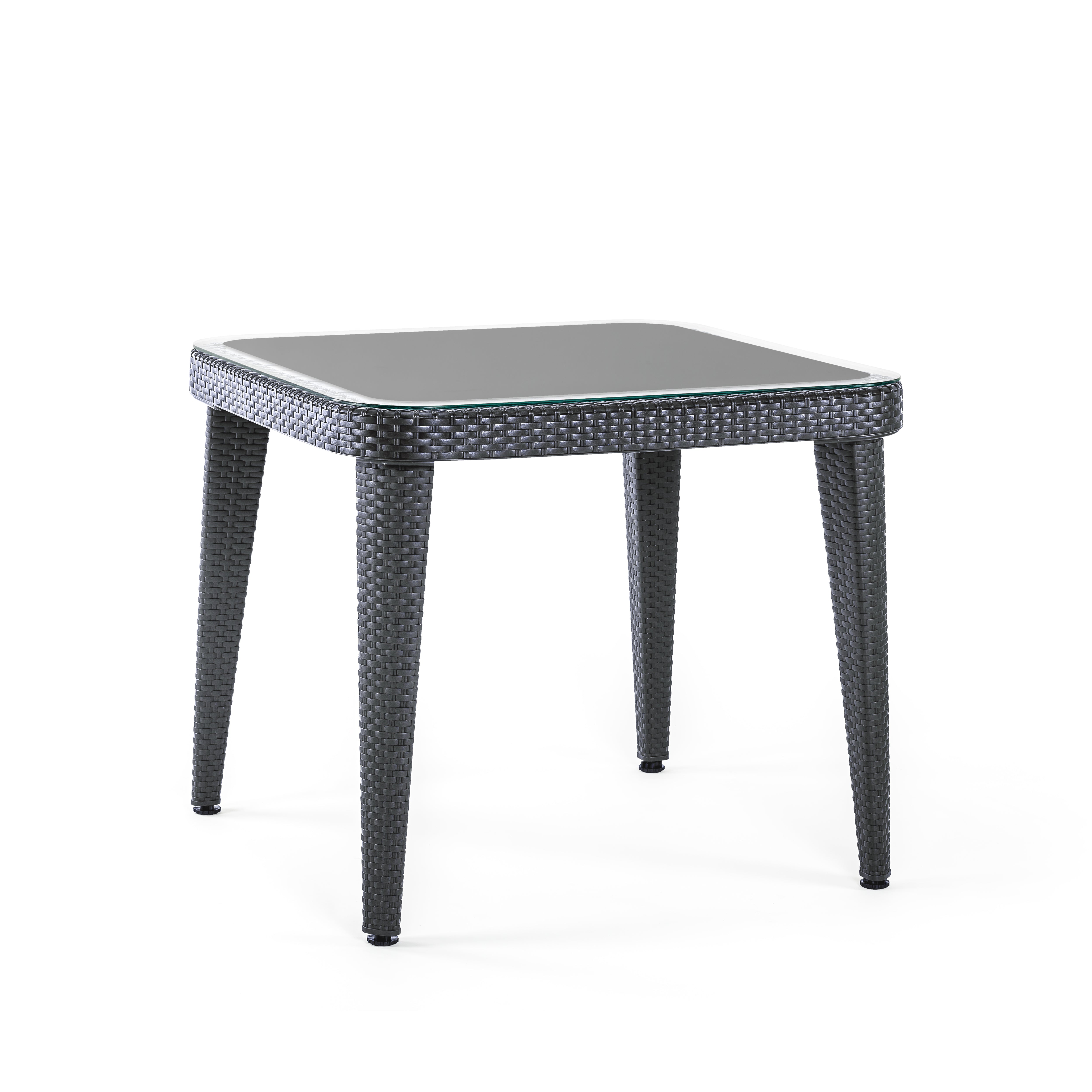 Osaka Rattan Görünümlü Kare Polipropilen Masa Antrasit