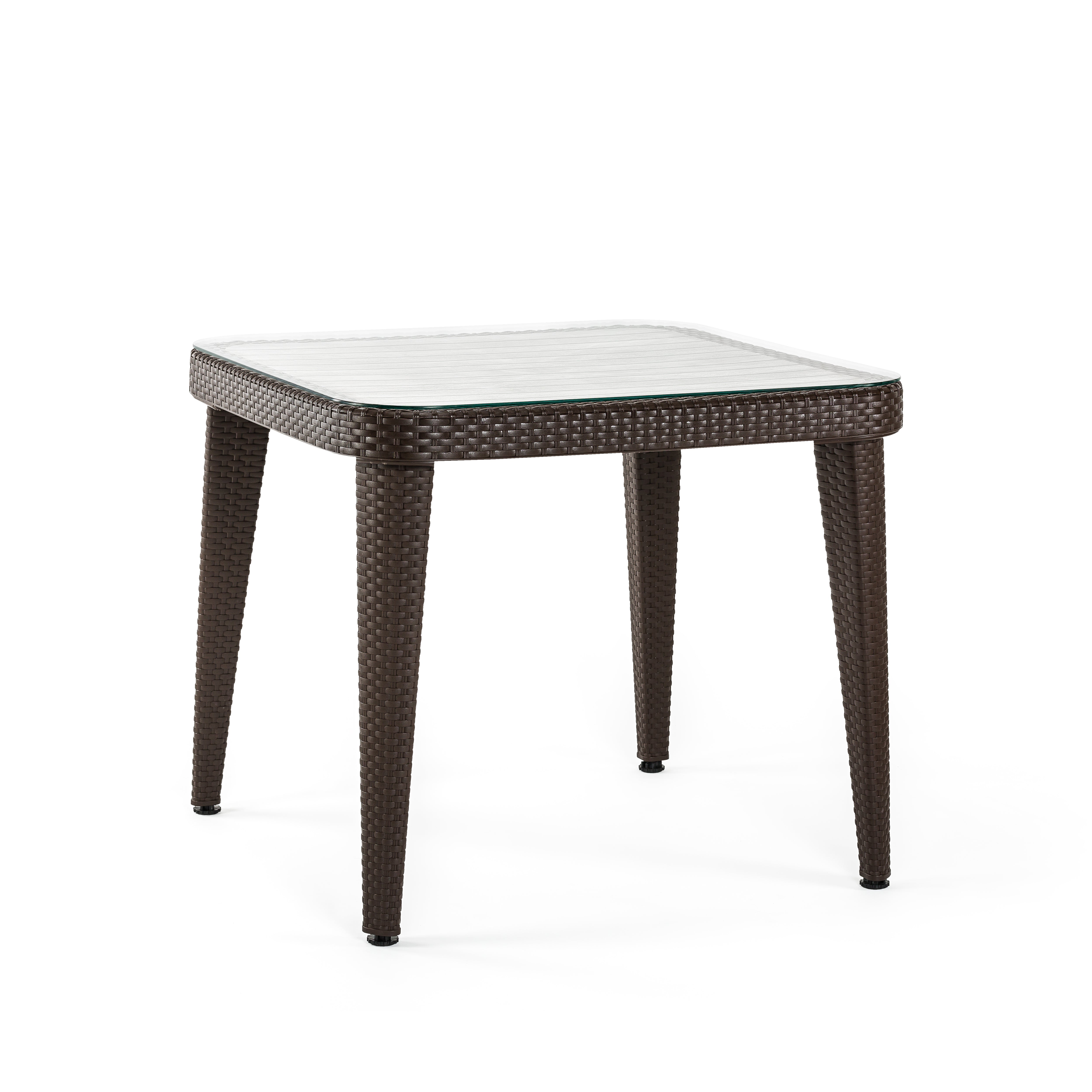 Osaka Rattan Görünümlü Kare Polipropilen Masa Venge