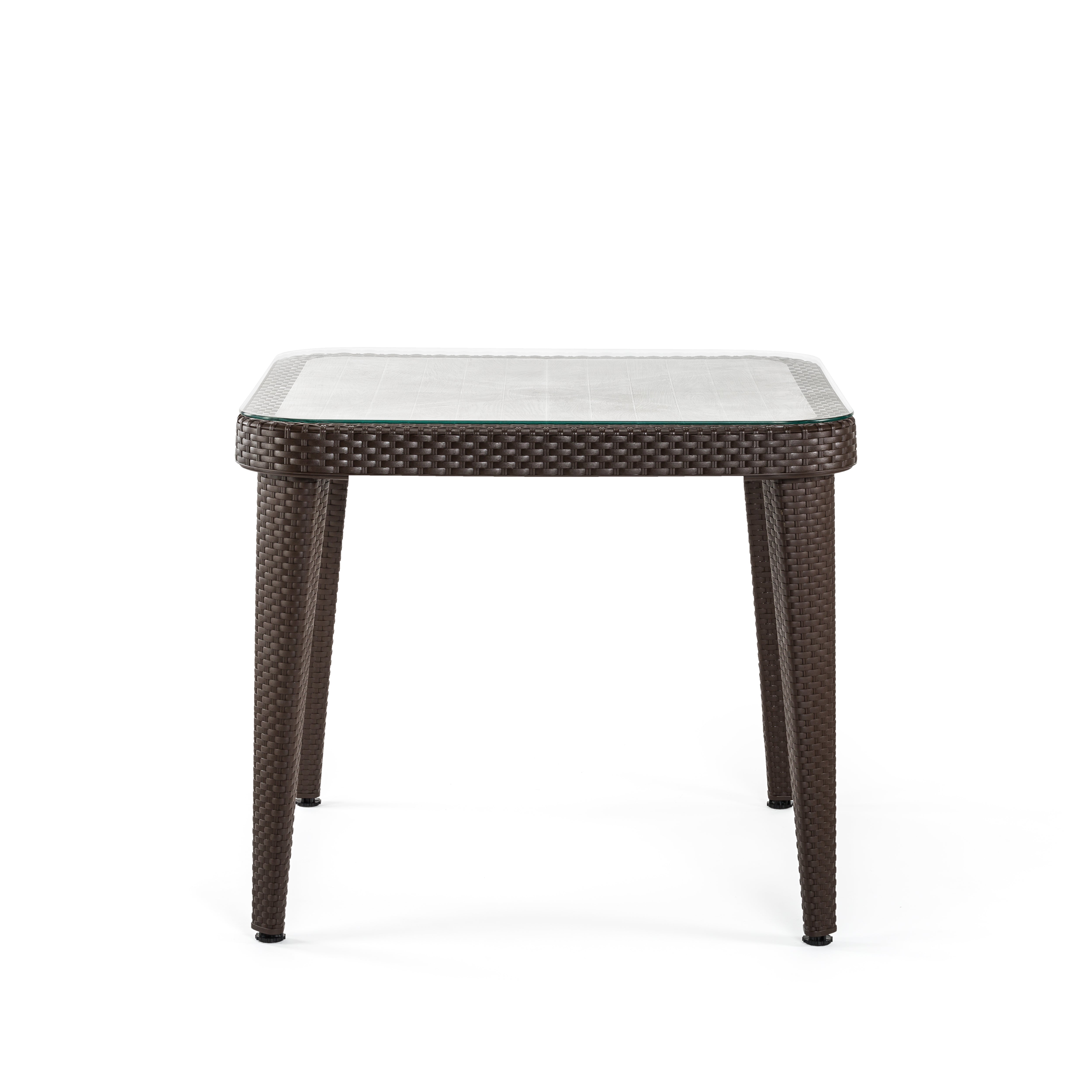 Osaka Rattan Görünümlü Kare Polipropilen Masa Venge