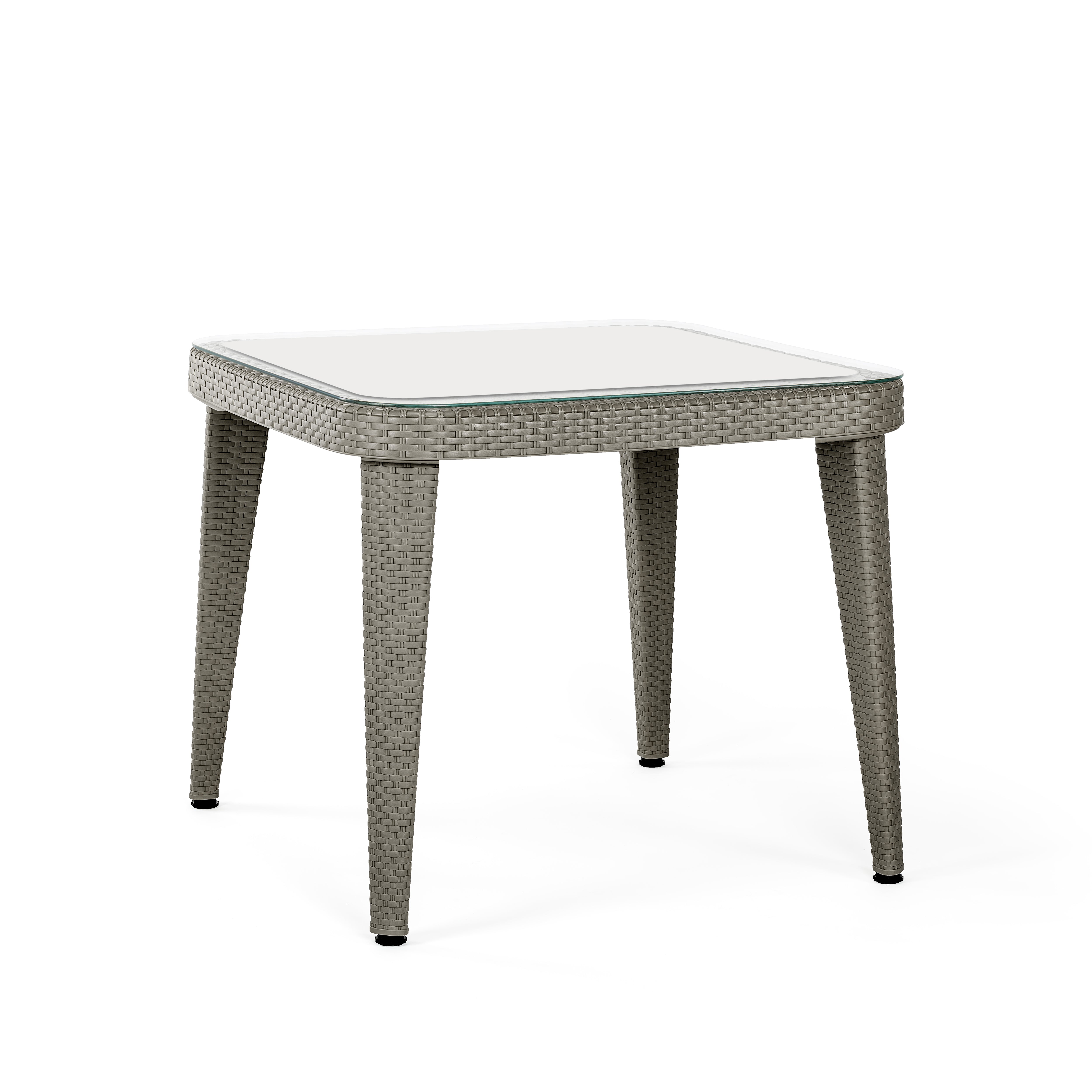 Osaka Rattan Görünümlü Kare Polipropilen Masa Vizon