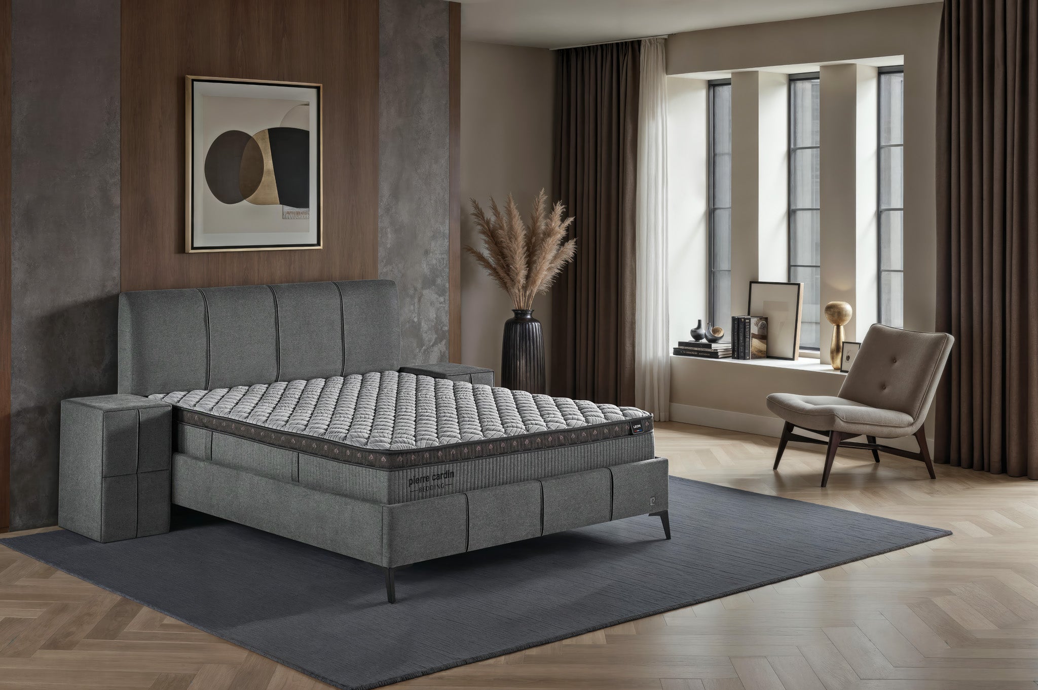 Pierre Cardin Leon Yatak Baza Başlık Seti