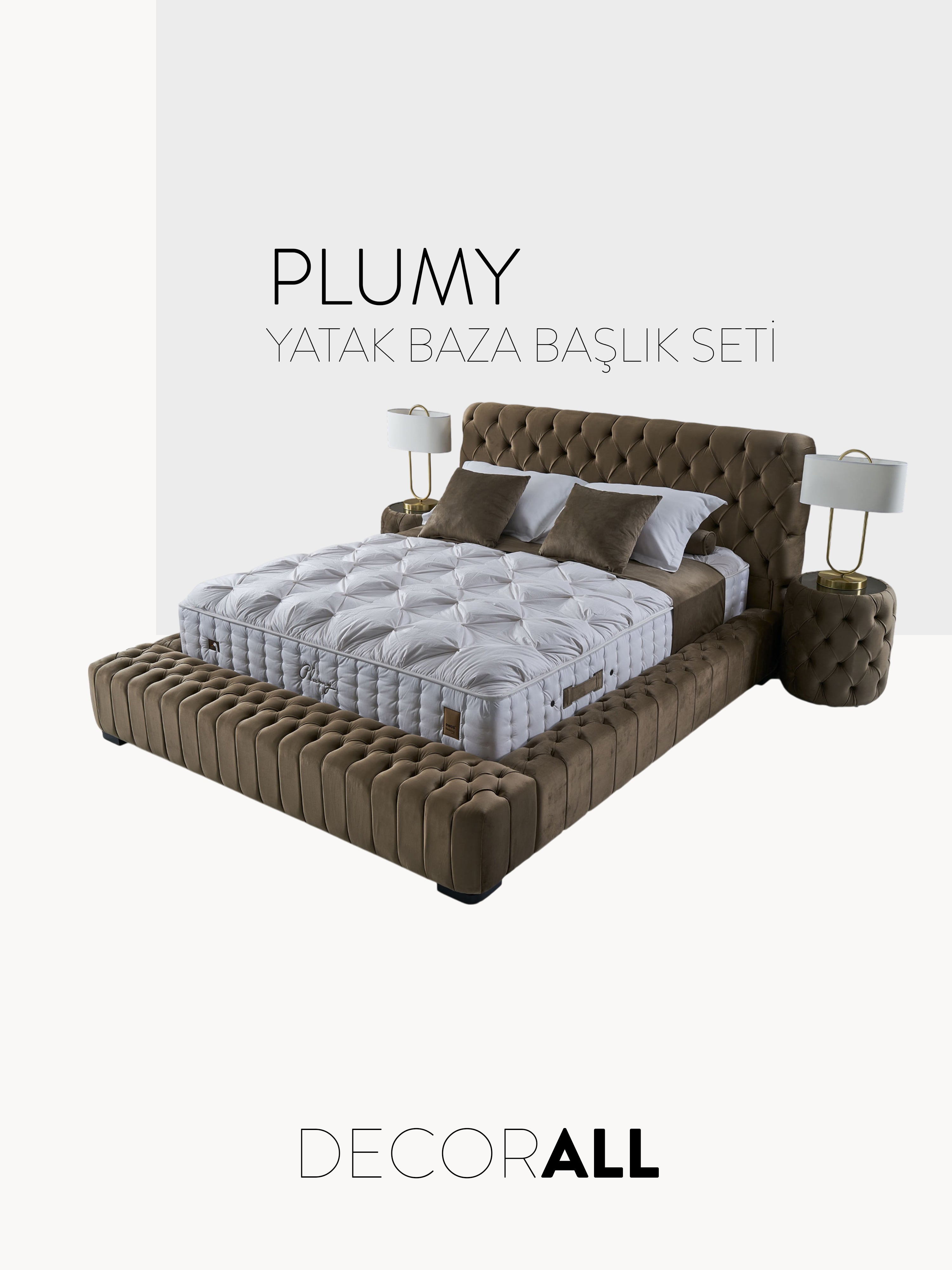 Plumy Yatak Baza Başlık Seti