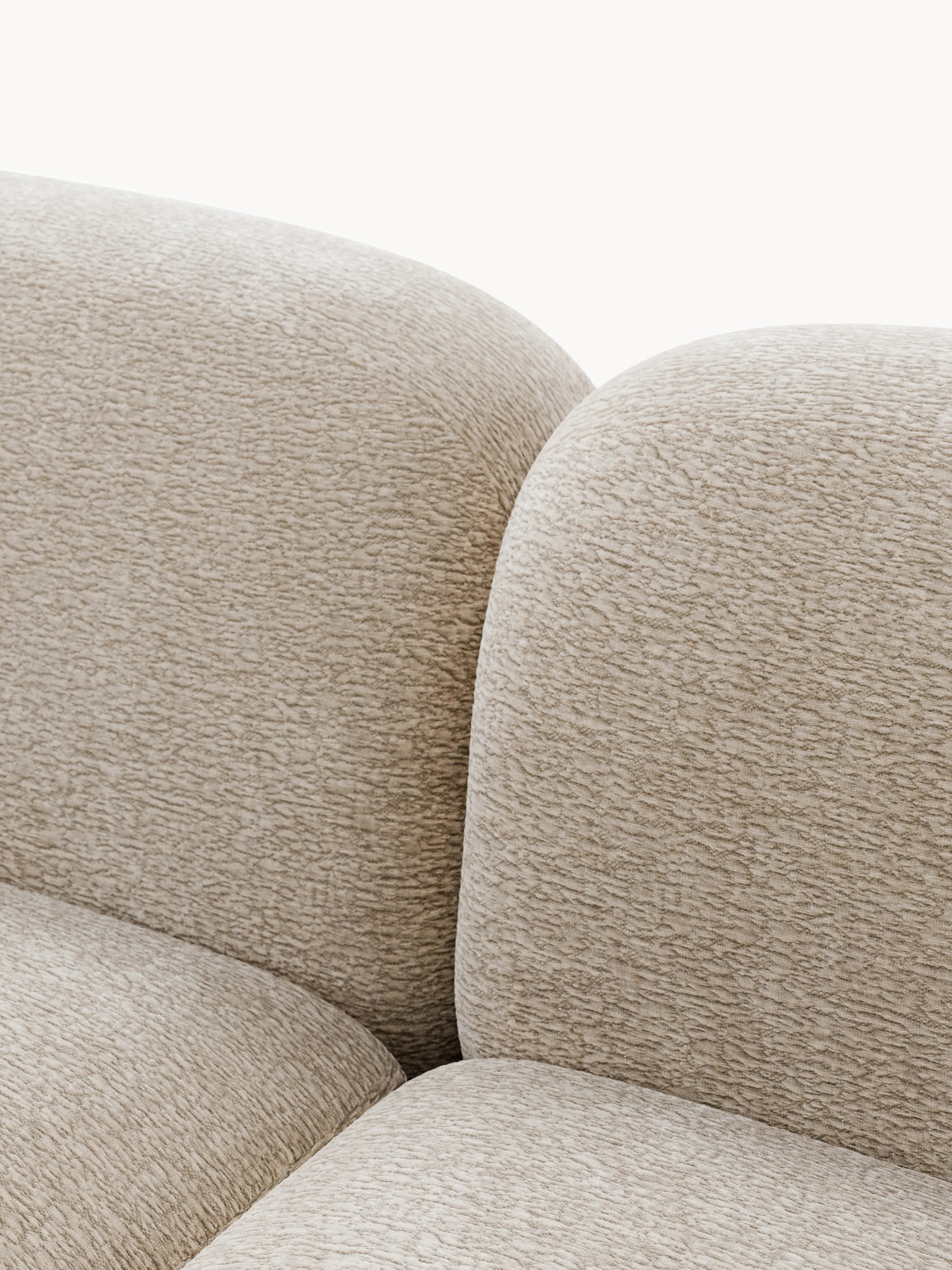 Prag Large Köşe Koltuk Bej Dokuma Kadife
