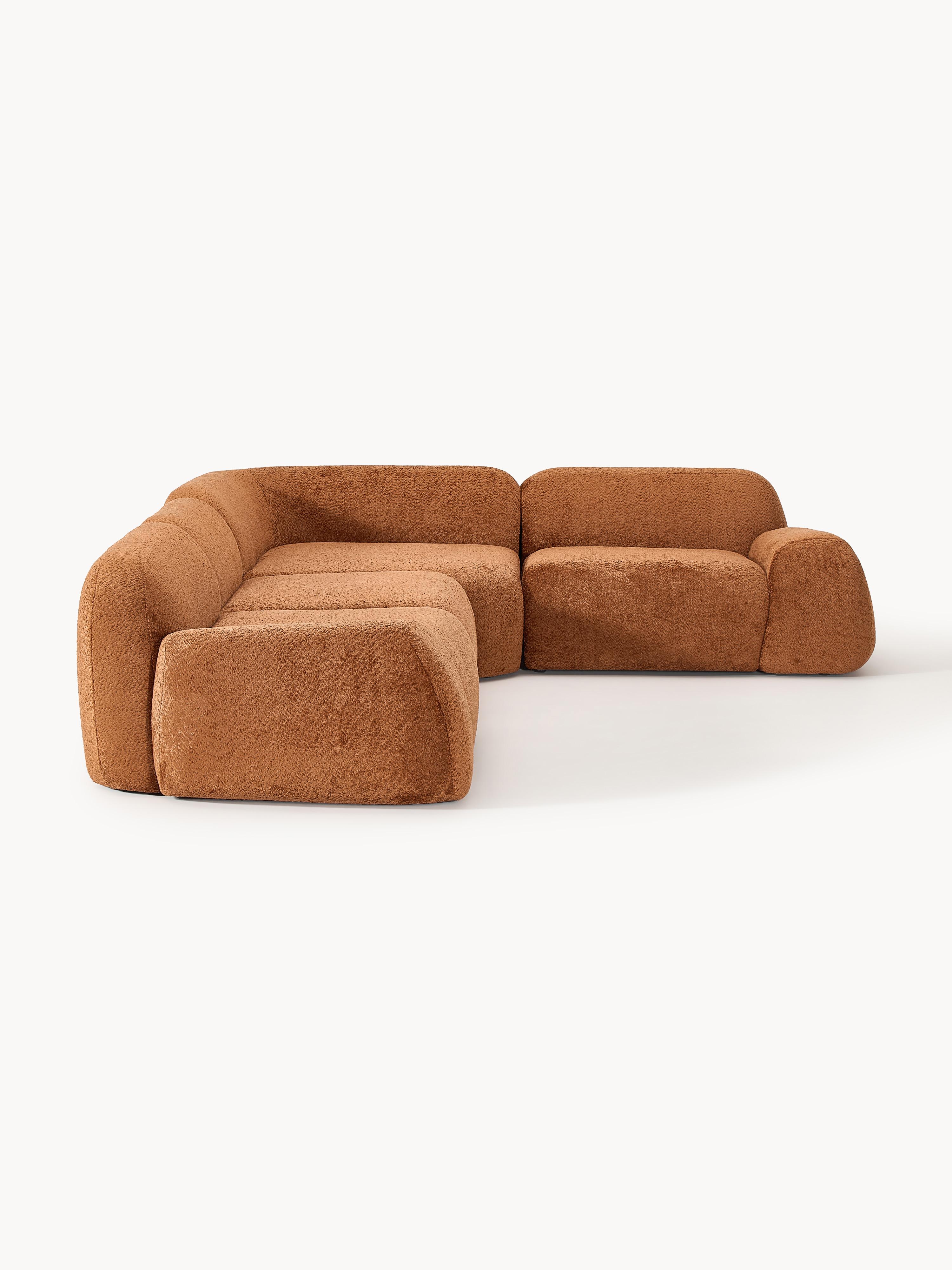 Prag Large Köşe Koltuk Terakota Teddy