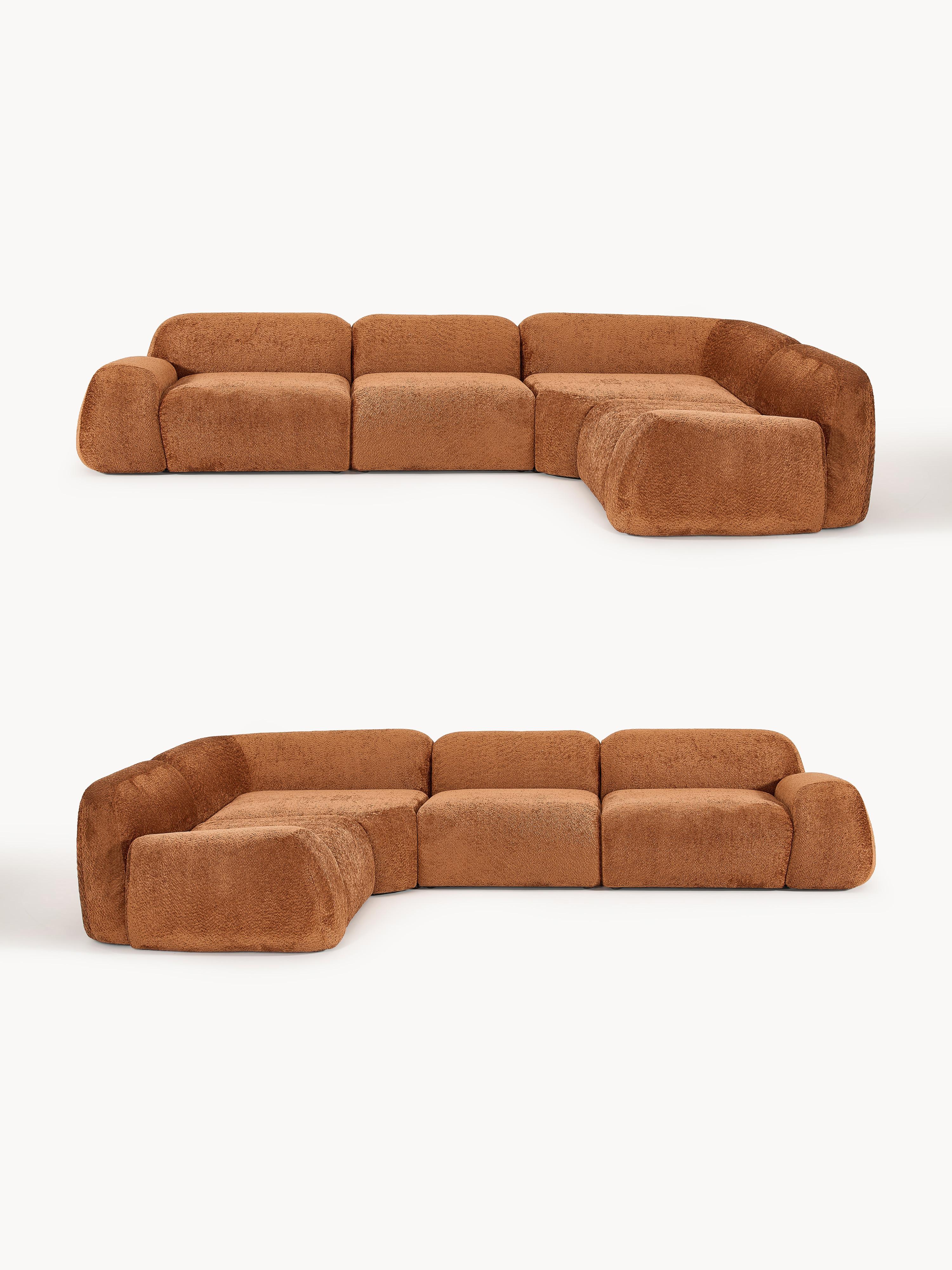Prag Large Köşe Koltuk Terakota Teddy