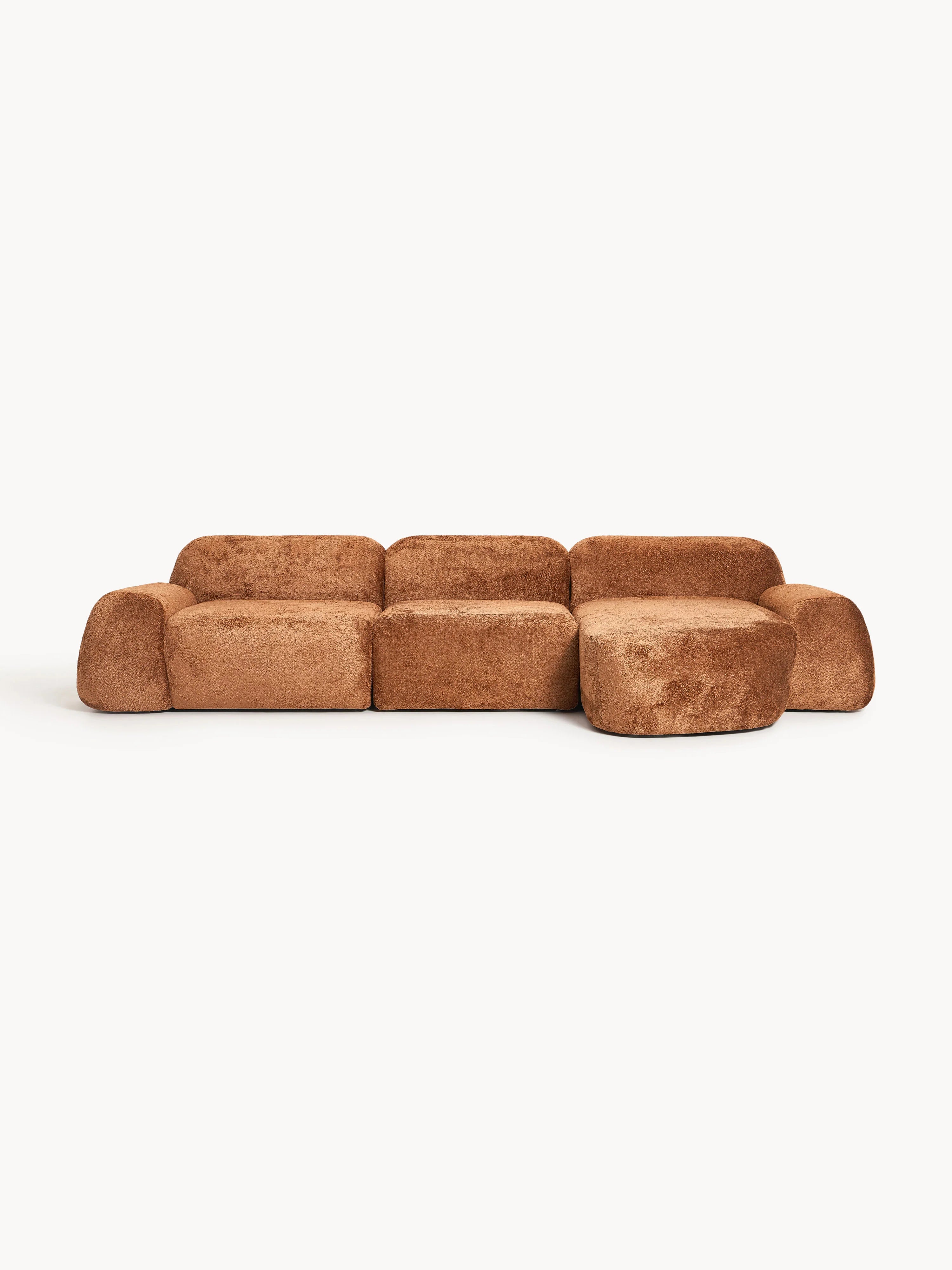 Prag Plus Köşe Koltuk Terakota Teddy