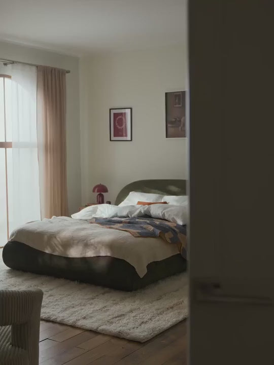 Video yükleniyor: Siri Çift Kişilik Karyola Koyu Yeşil Teddy