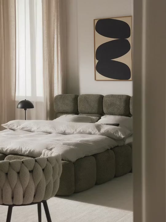 Video yükleniyor: Bom Plus Çift Kişilik Karyola Yeşil Teddy