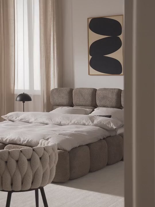 Video yükleniyor: Bom Plus Çift Kişilik Karyola Kahve Teddy
