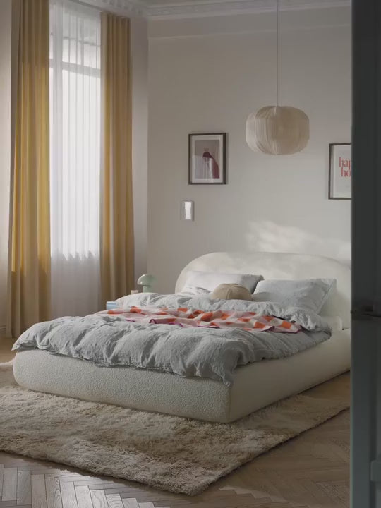 Video yükleniyor: Siri Çift Kişilik Karyola Kırık Beyaz Teddy