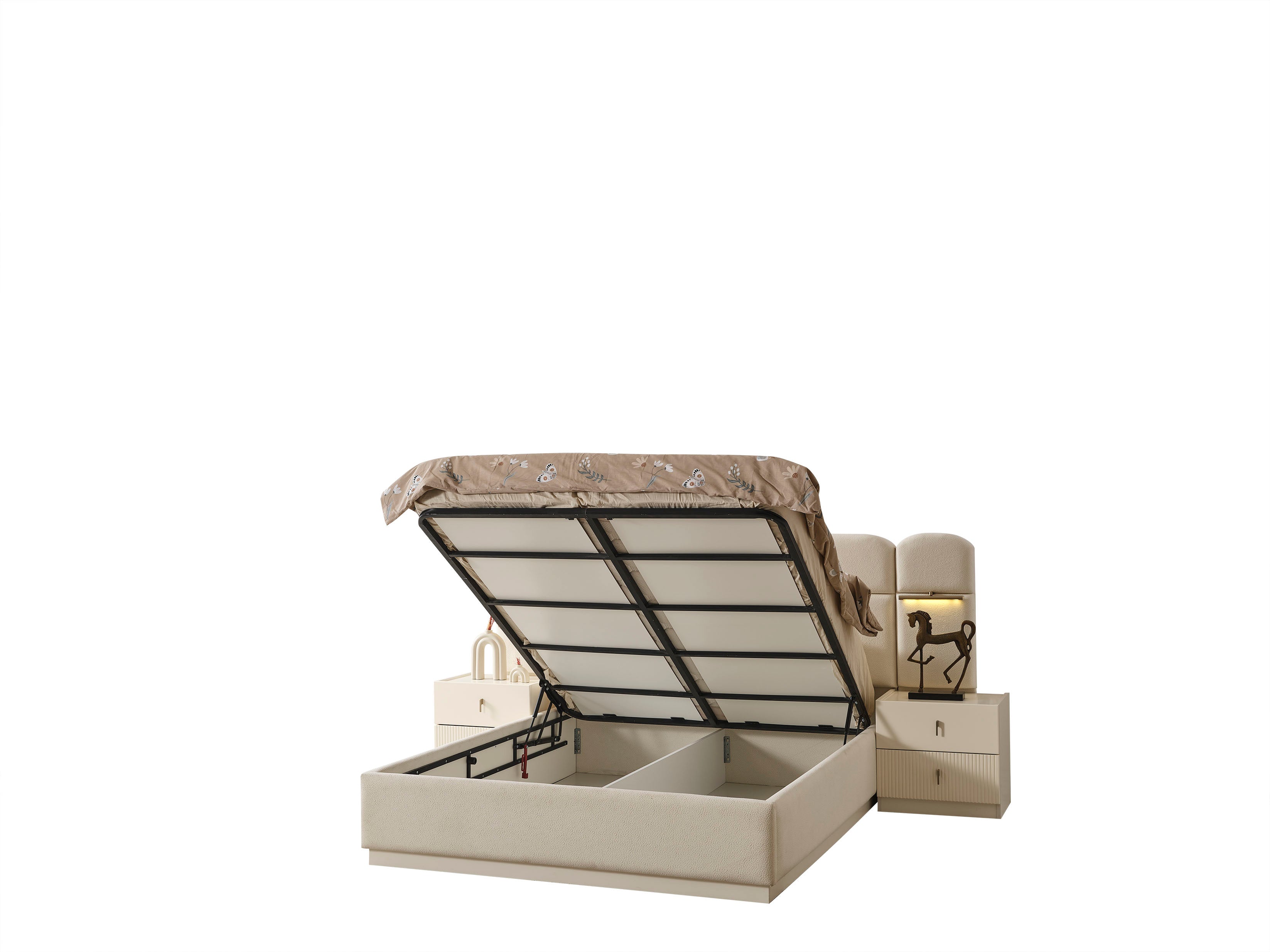 Roza Köşe Yatak Odası Takımı