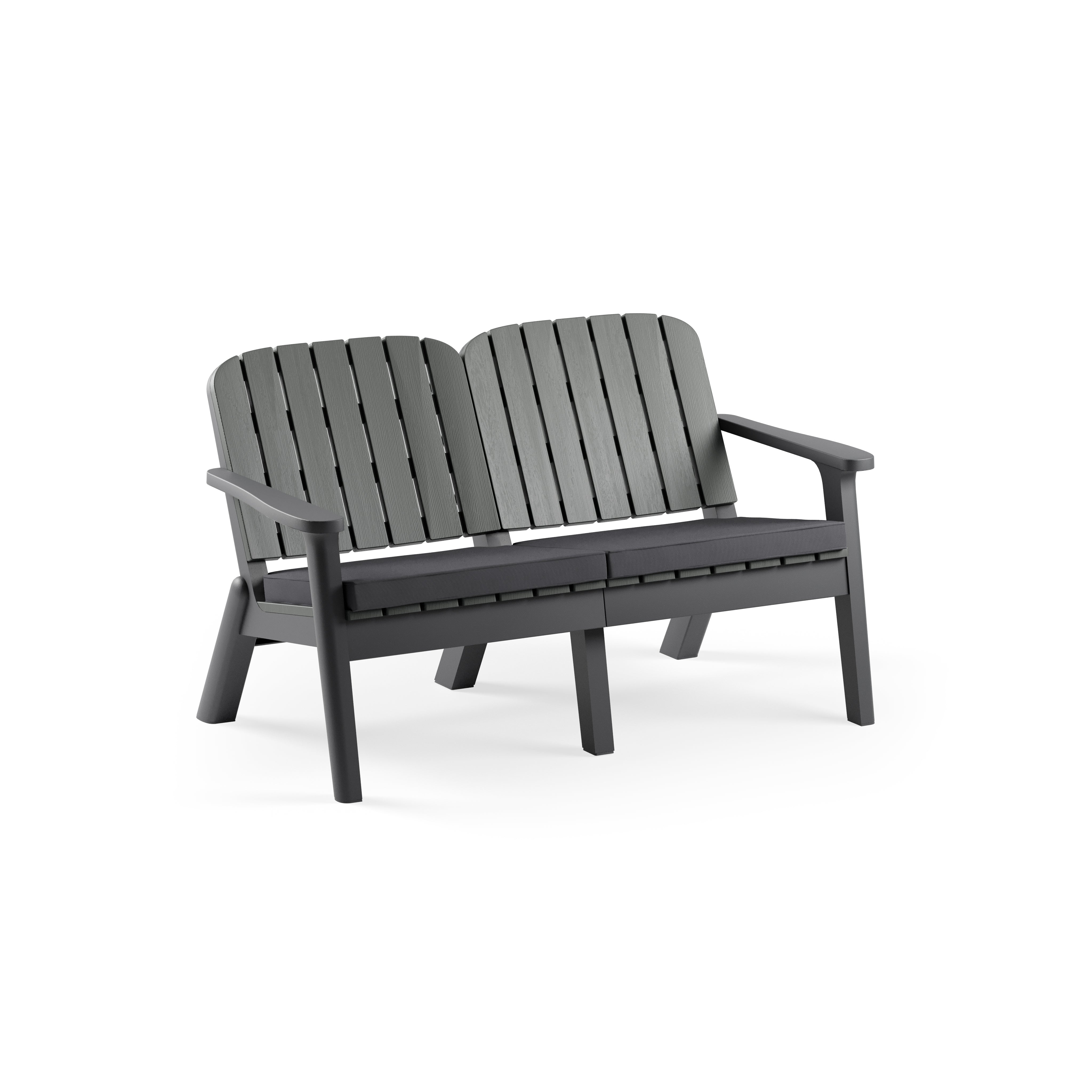 Silva Polipropilen İkili Koltuk Antrasit Duman