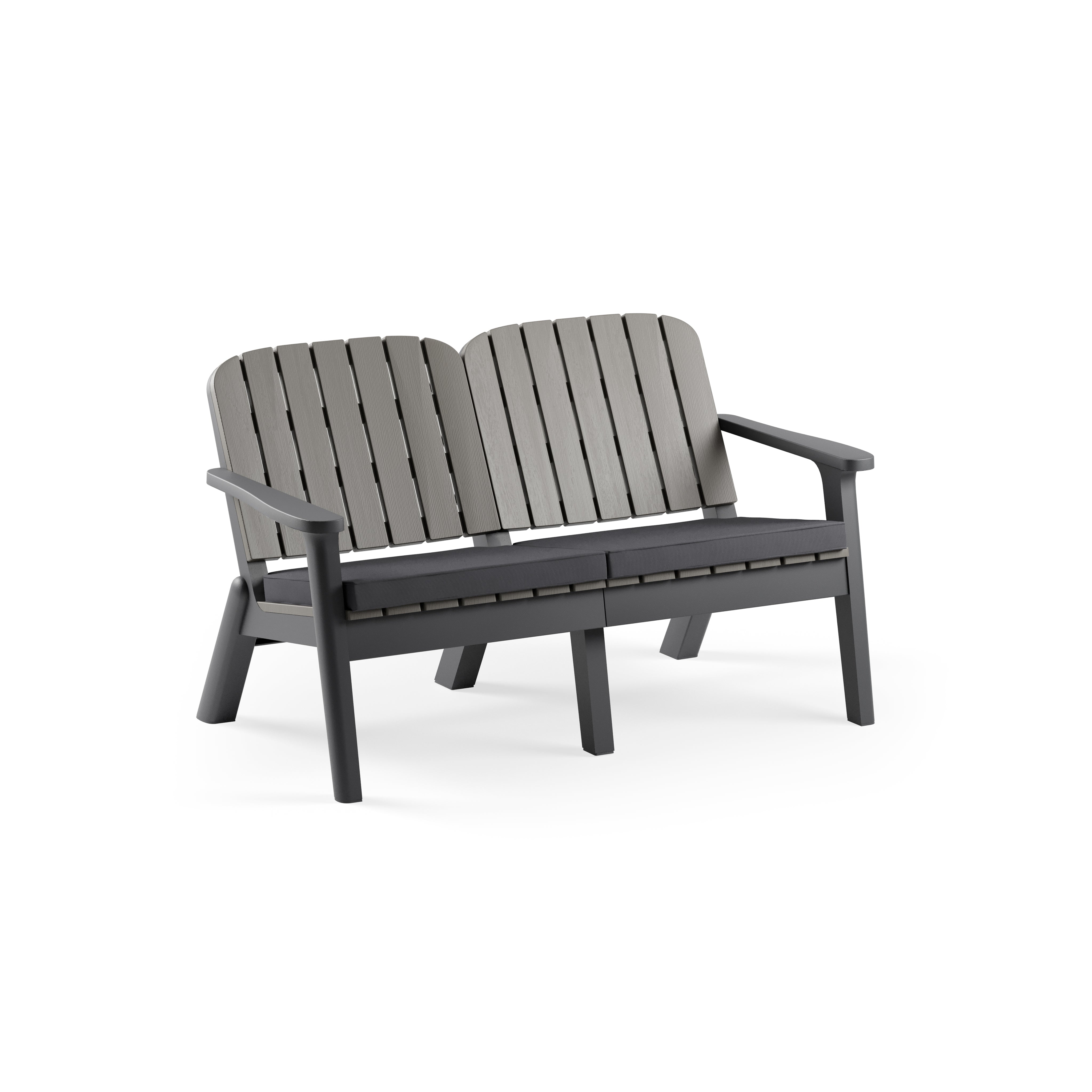 Silva Polipropilen İkili Koltuk Antrasit Vizon